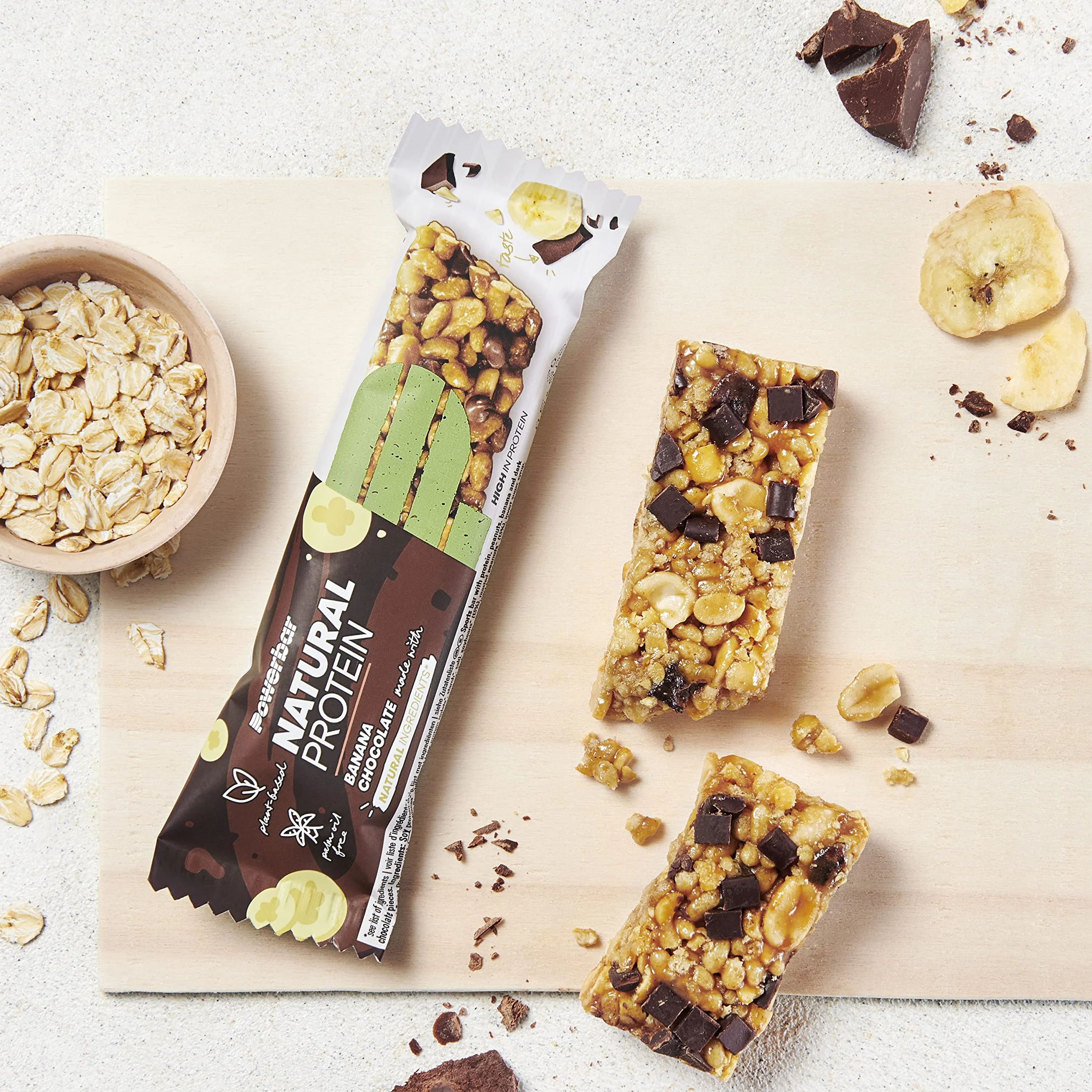 Powerbar Natural Protein Banana Chocolate 18 x 40 g – wegański batonik proteinowy + naturalne składniki