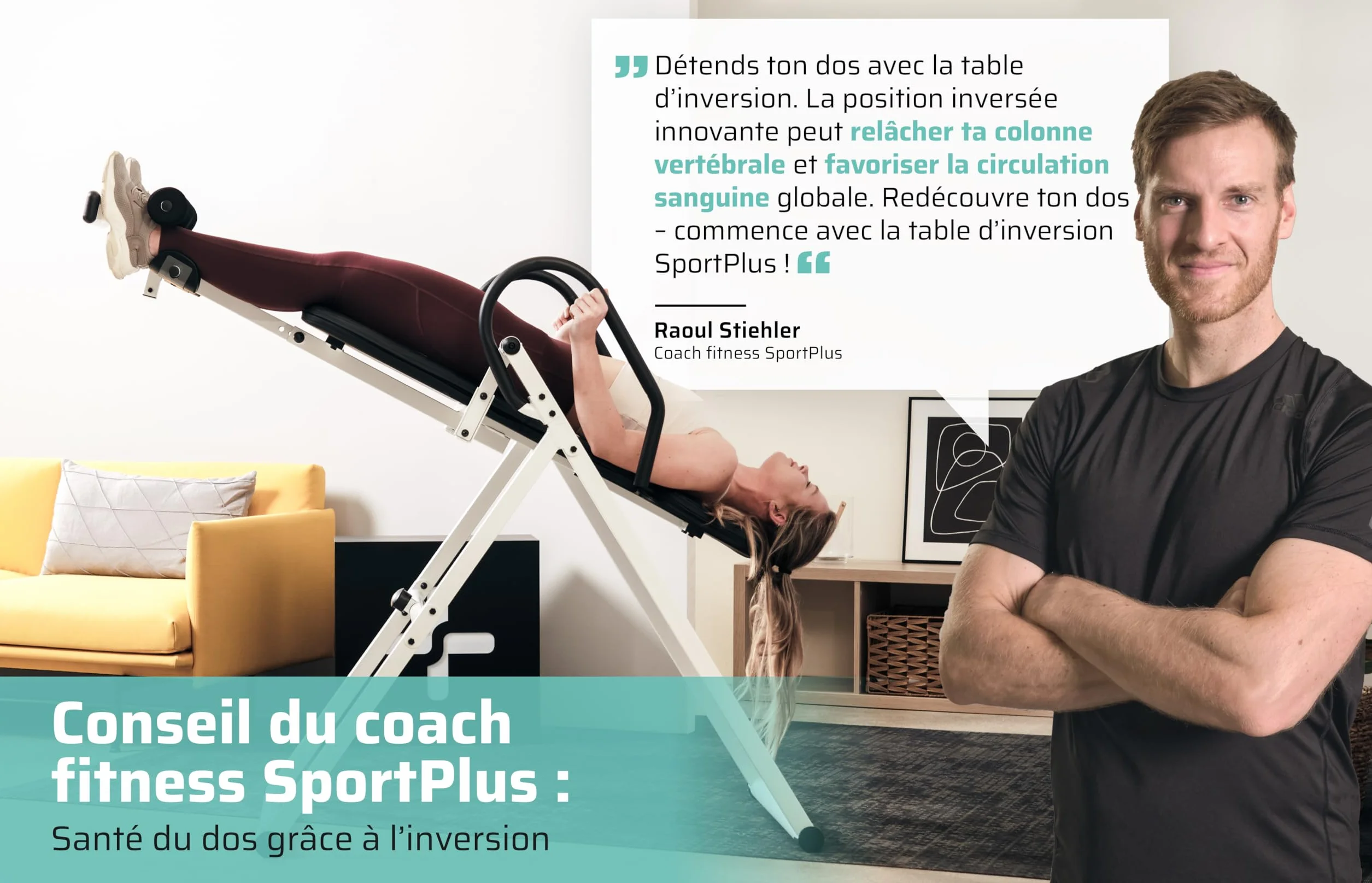 Sportplus ławka inwersyjna składany trenażer grawitacyjny stół inwersyjny 4/6 kątów odwrócenia 135 kg