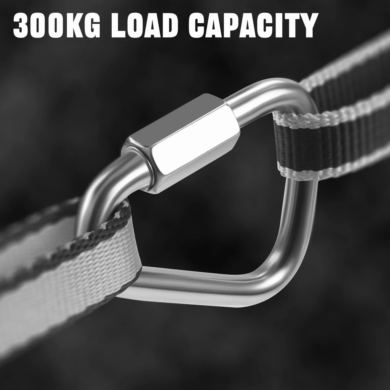 DASKING Karabińczyk duży 2 sztuki, 12 kN (300 kg), karabińczyk M8 do huśtawek, hamaków, wędrówek, plecaka, Aerial Hoop