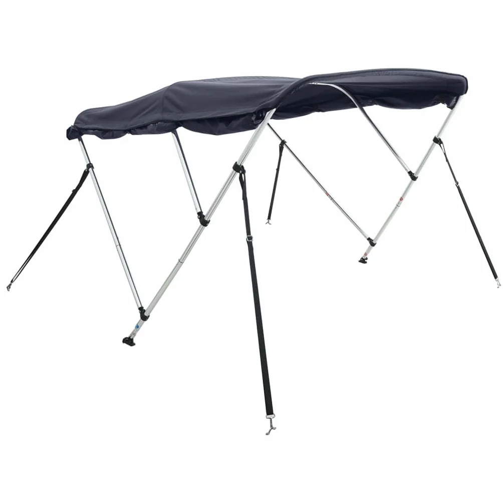 vidaXL Daszek bimini ze ściankami, 3 pałąki, 183x(170-182) x137 cm, daszek do łodzi, bimini do łodzi, daszek bimini, daszek do łódki