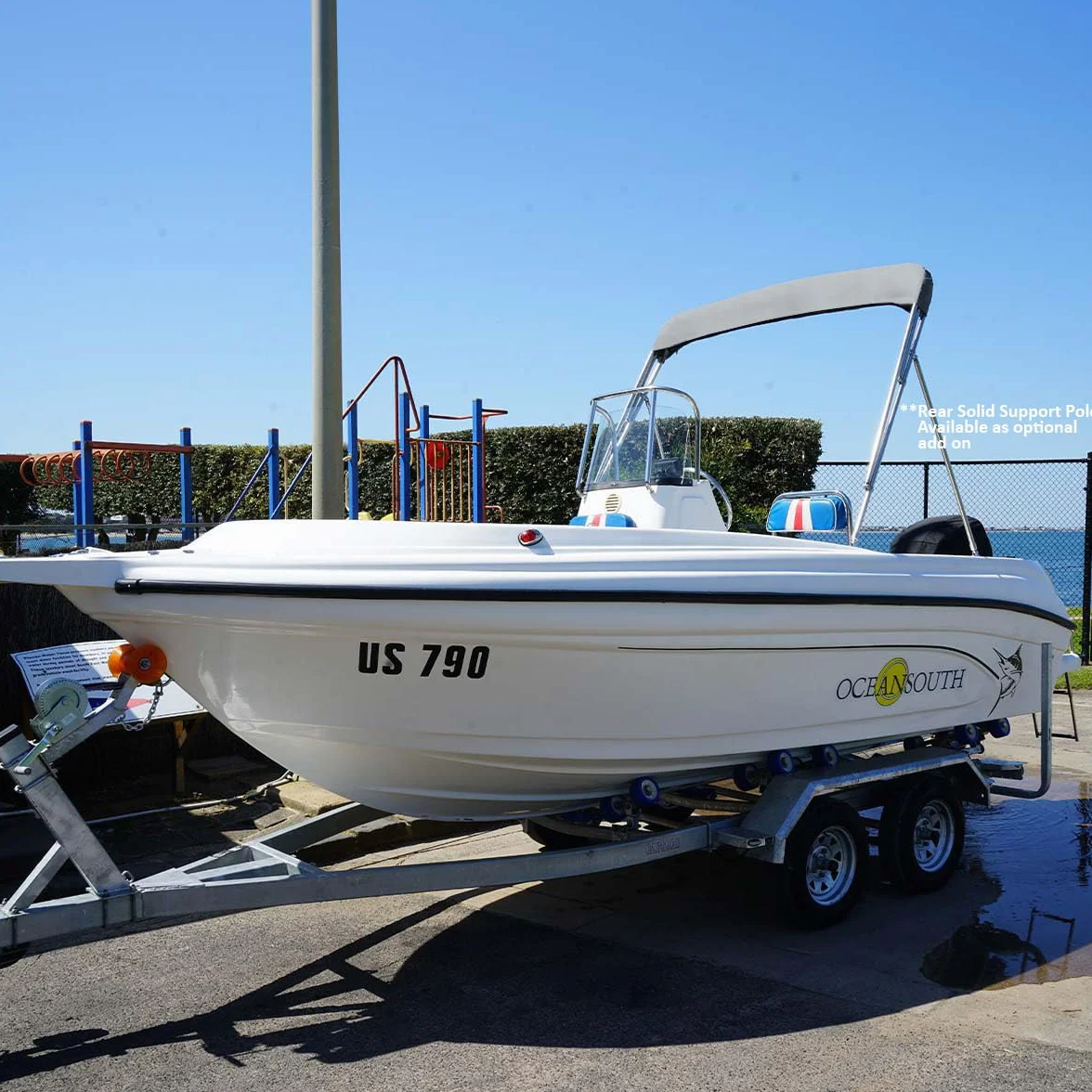 Oceansouth Blat Bimini ze stali nierdzewnej 3 łuki zintegrowany bagażnik Pacific Blue 1,7-1,9 m