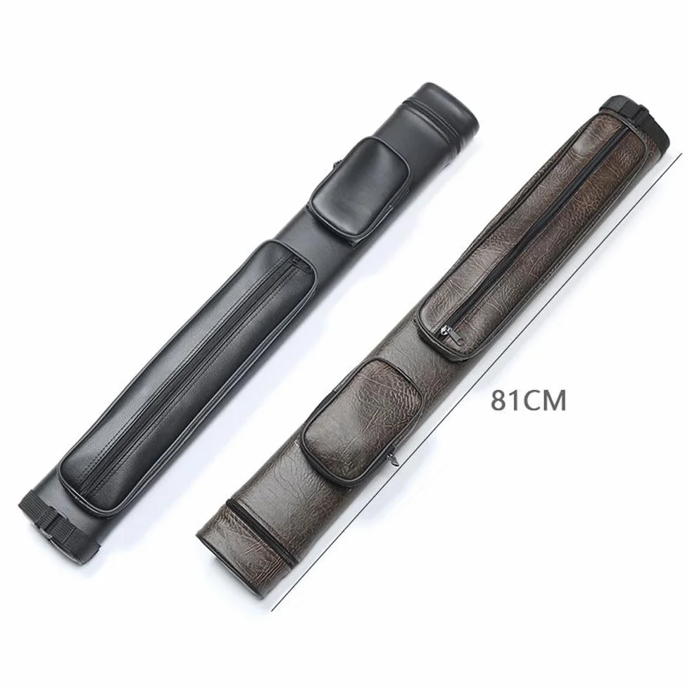 Torba na kije bilardowe 2 x 2, 4 otwory, twarde etui z PU, przenośna, na kije bilardowe 1/2 do snookera, torba do przechowywania kijów ochronnych, akcesoria do bilarda, akcesoria do stołu bilardowego