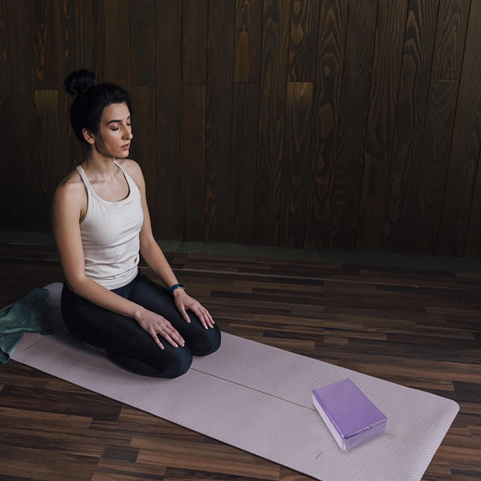 Piankowe bloki do jogi - pianka EVA antypoślizgowy sprzęt treningowy | damski sprzęt treningowy pilates cegła - dla kobiet dorosłych medytacja elastyczność trening fitness domowe studio podróż