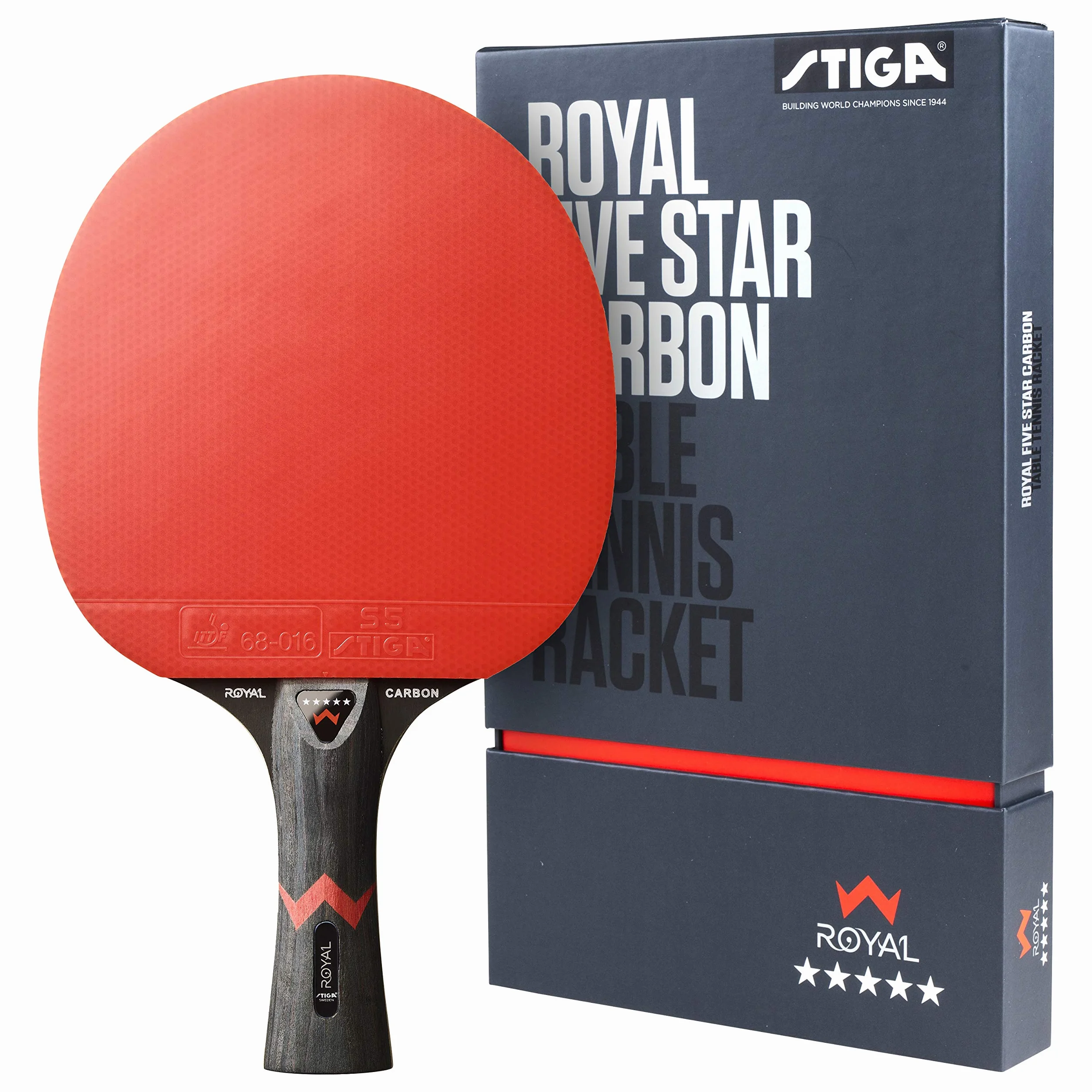 Stiga Pro Carbon 5-gwiazdkowa rakieta do tenisa stołowego czarna/czerwona