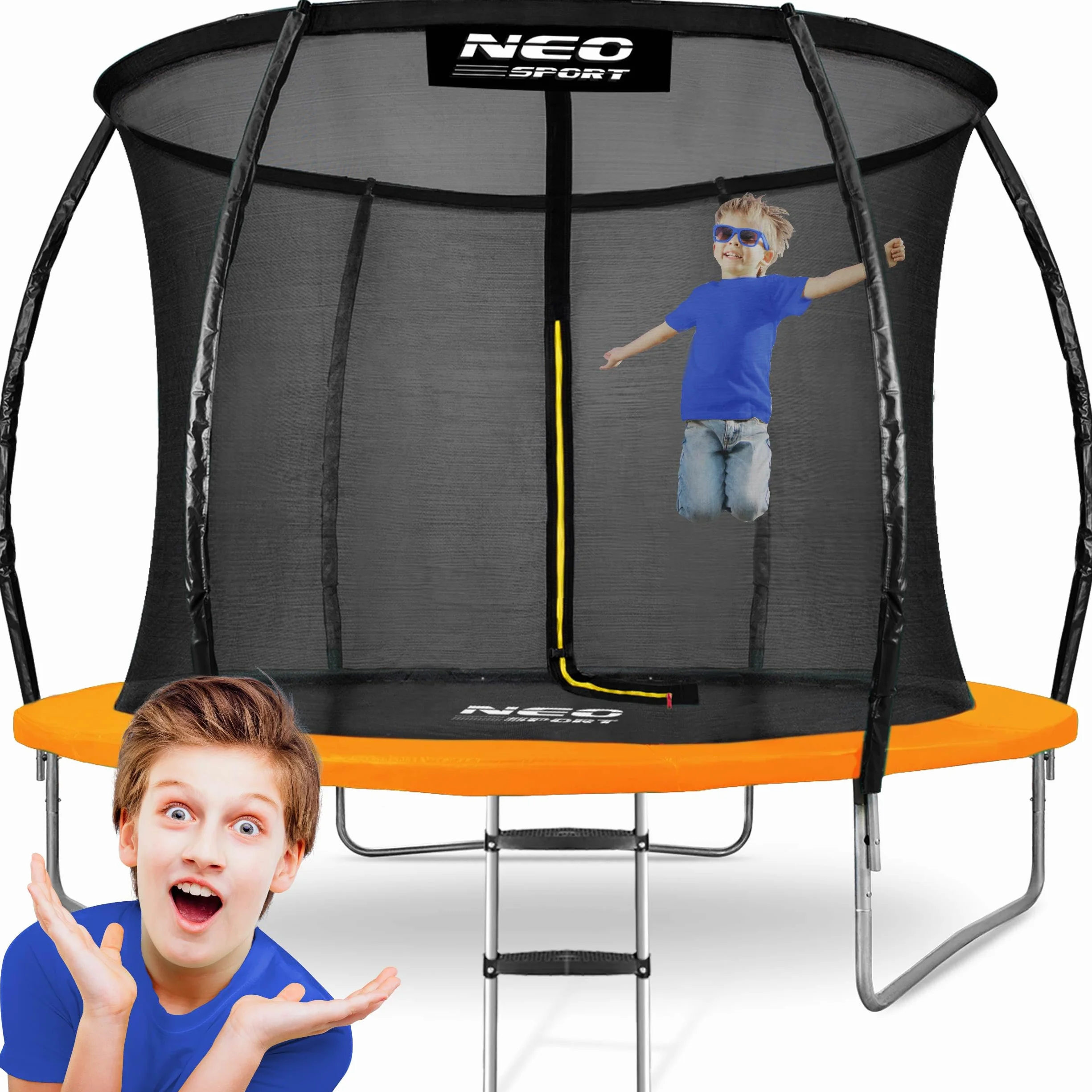 Neo-Sport Trampolina ogrodowa z siatką zabezpieczającą dla dzieci od 3 lat