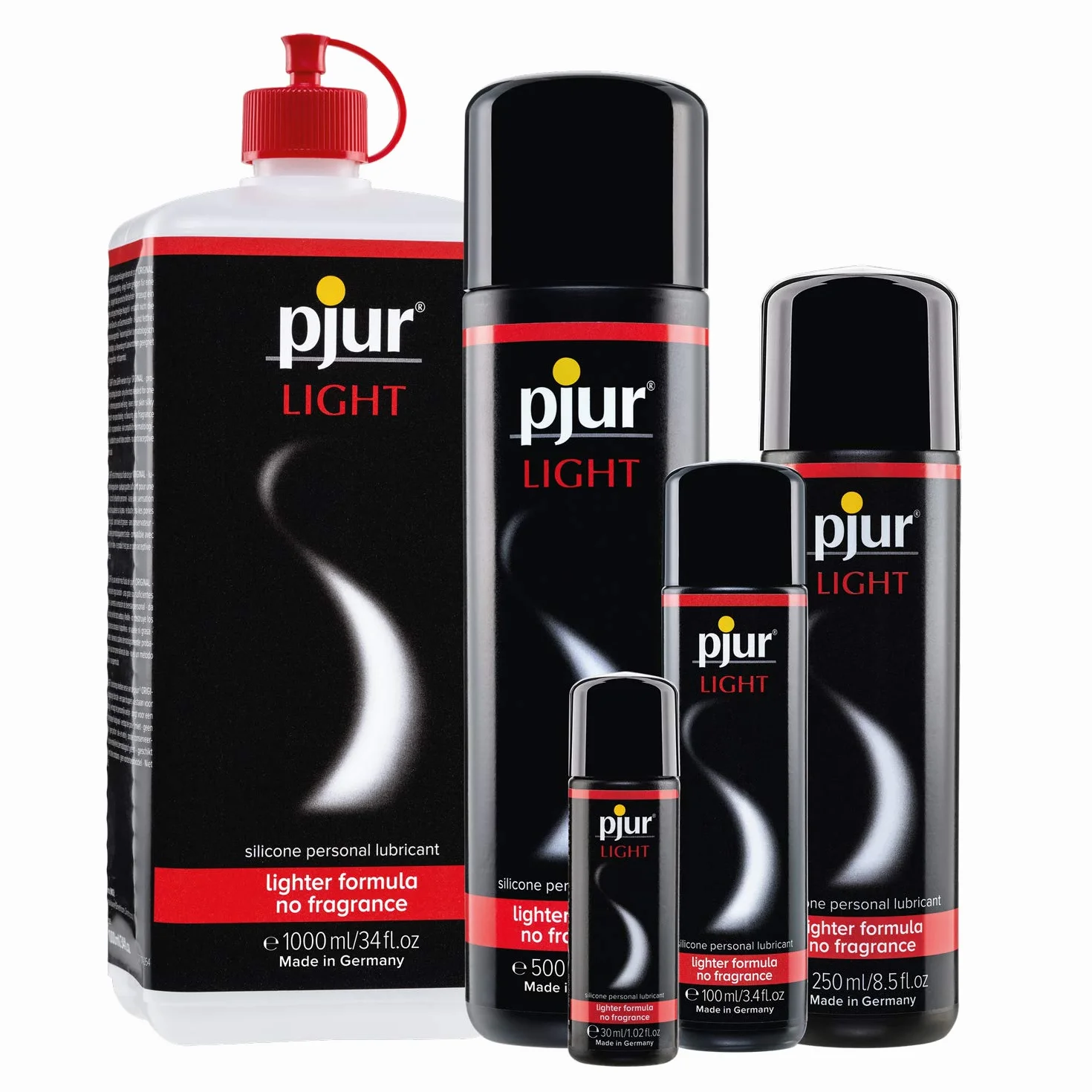 pjur LIGHT - lubrykant & żel do masażu na bazie silikonu - lekka formuła dla wyjątkowo długiego efektu poślizgu i większej przyjemności podczas seksu (250ml)