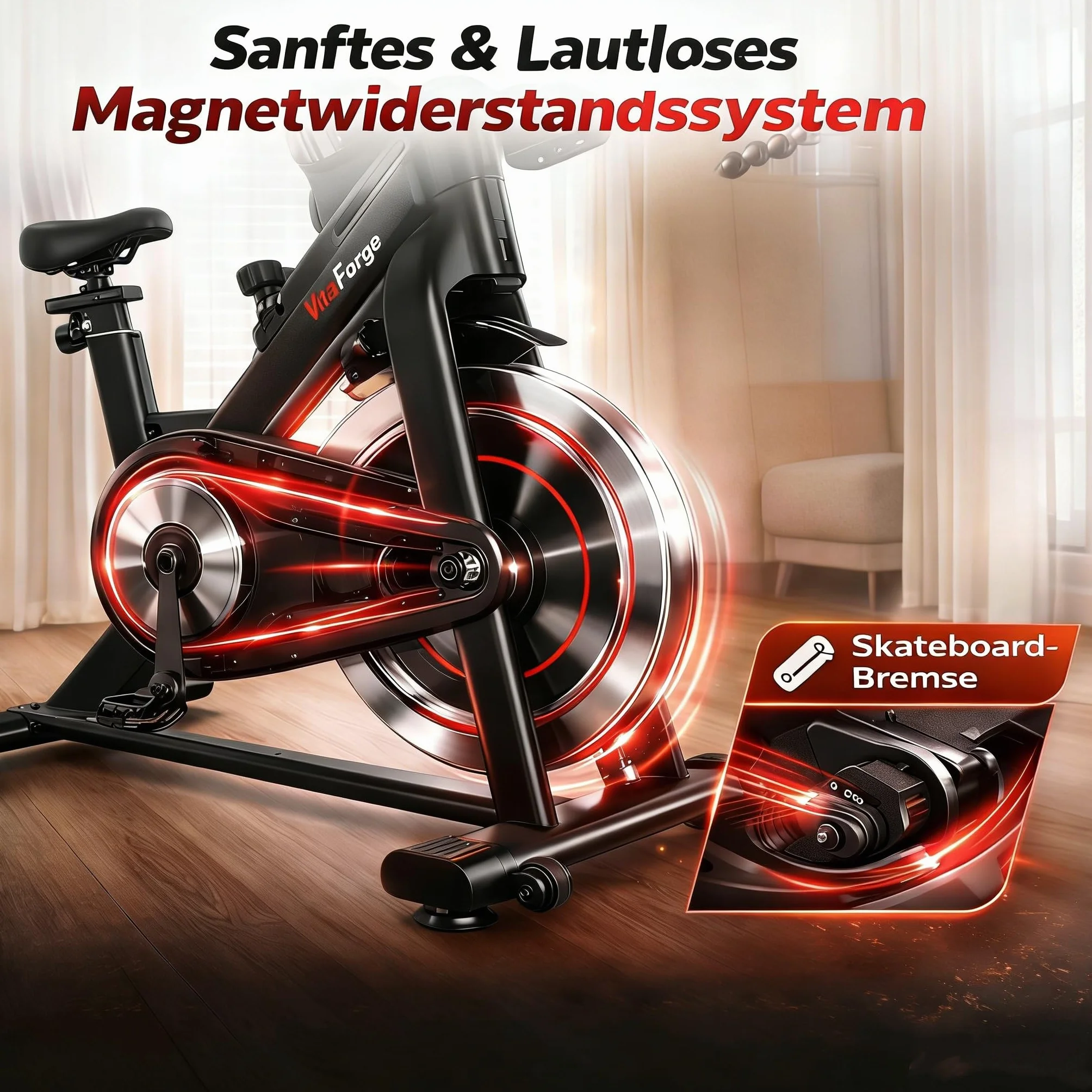 Domowy rower stacjonarny cichy z regulowanym oporem magnetycznym, regulowaną wysokością, sprzęt do treningu cardio w domu, z uchwytem na tablet, wytrzymały i przenośny rower do odchudzania i fitnessu