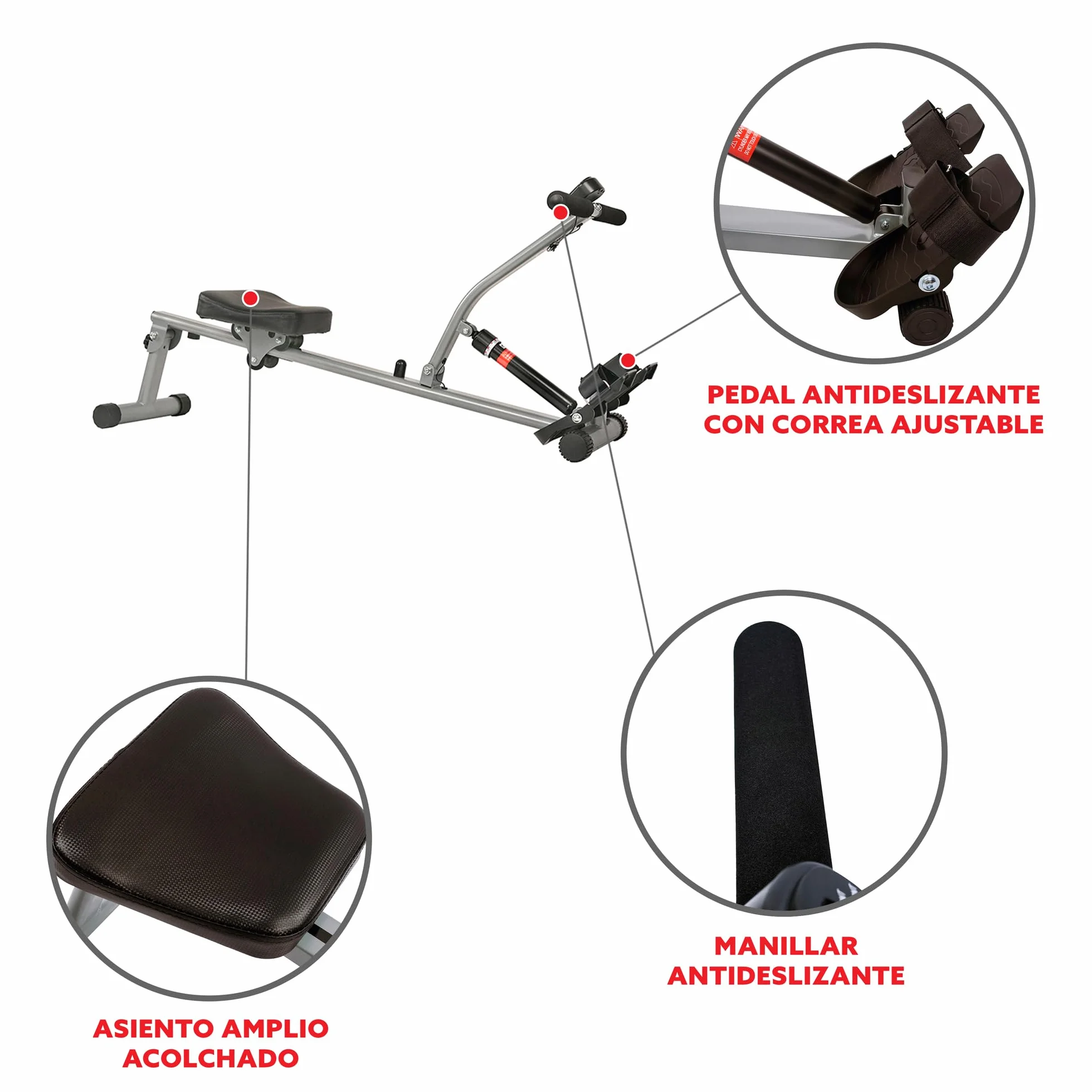 Sunny Health and Fitness SF-RW1205 12 Regulowany oporowy wioślarz z cyfrowym monitorem