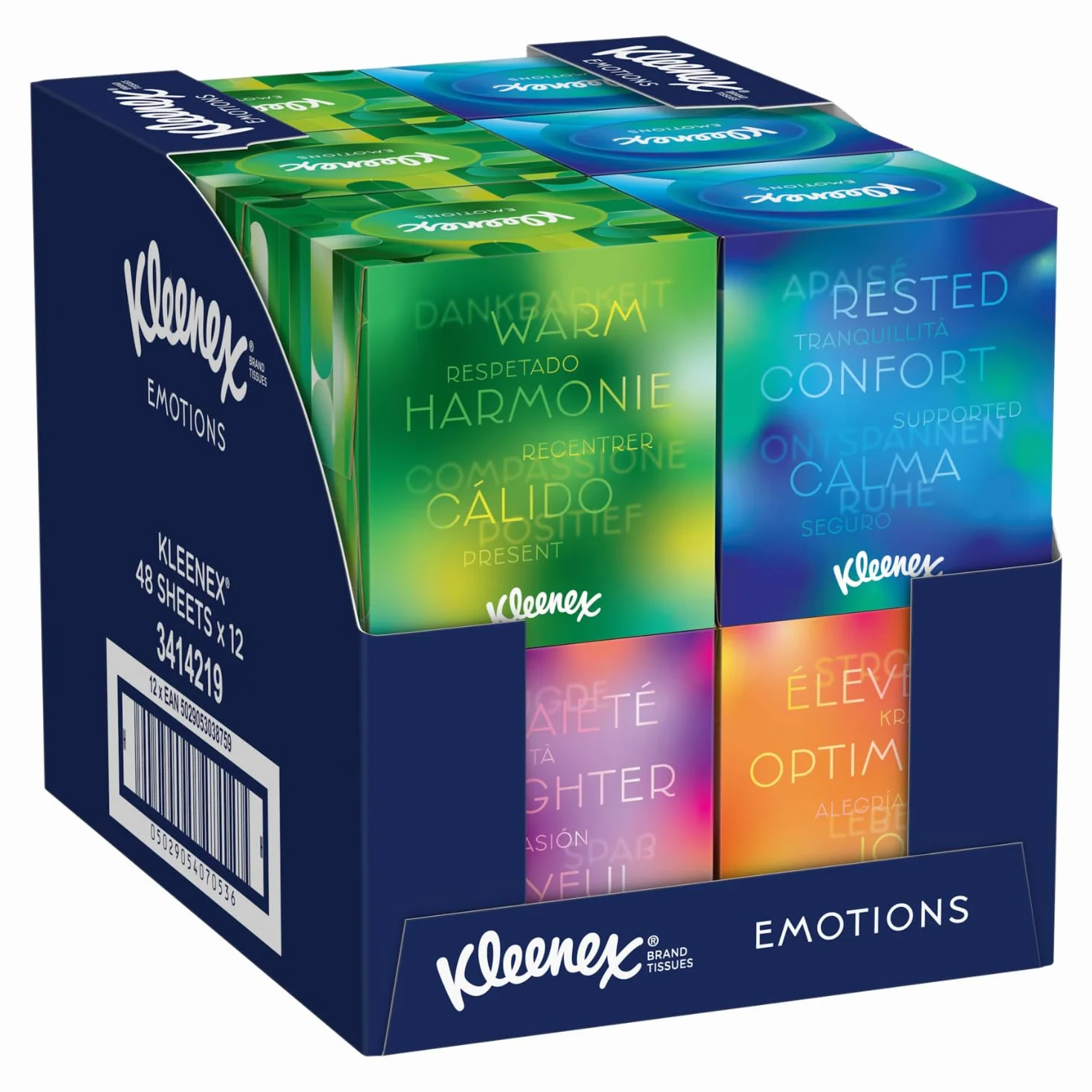 Kleenex Mindfulness Collection 3414212 Chusteczki, Biały, 12 x 48 szt.