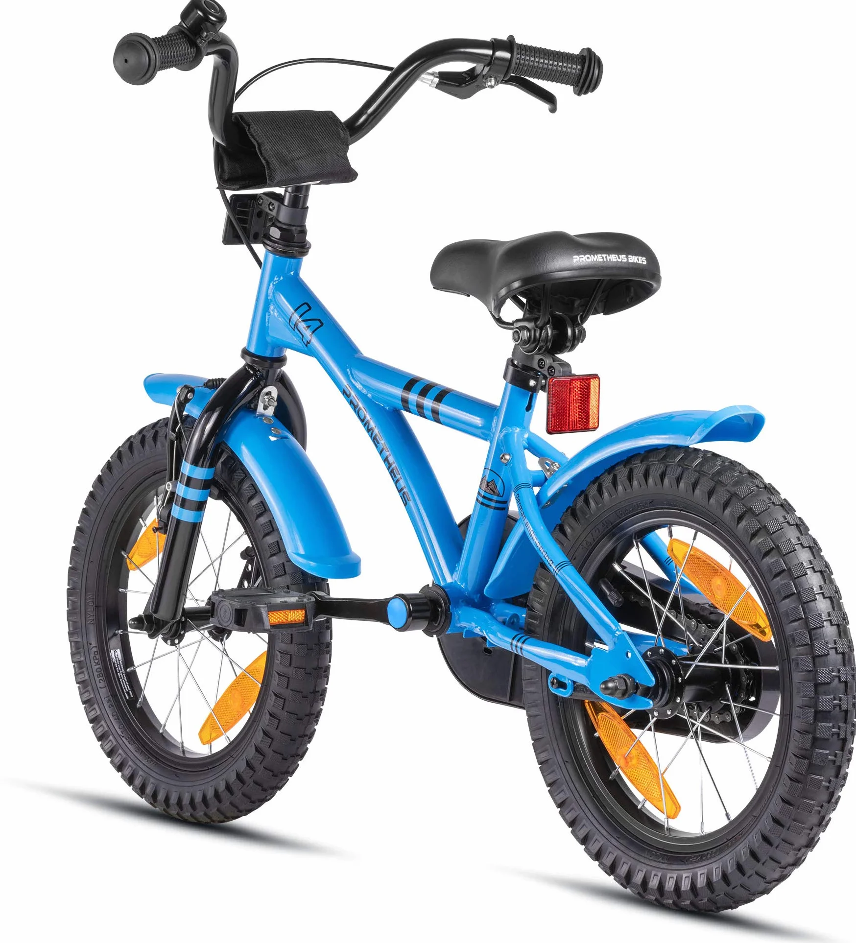 PROMETHEUS BICYCLES rower dziecięcy 14" dla dzieci z kółkami podporowymi hamulcem obrotowym niebieski