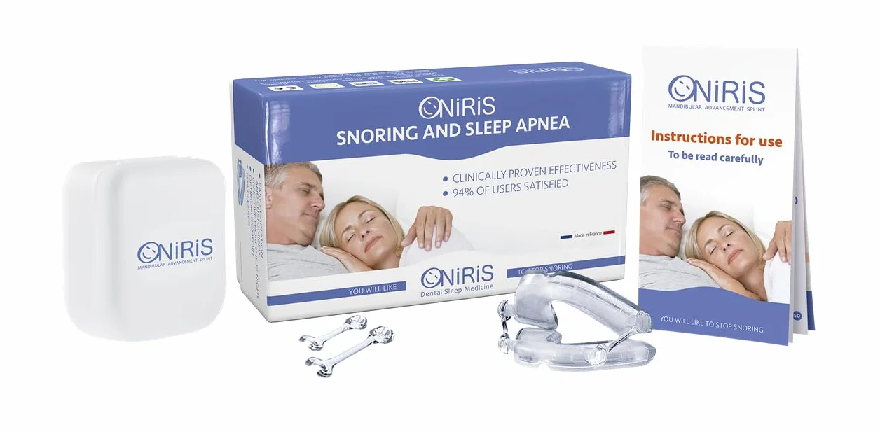 ONIRIS - Orteza przeciw chrapaniu - Klinicznie zatwierdzona na bezdech senny - Made in France - Rynna dentystyczna - Zaawansowana orteza żuchwowa - Działa na przyczyny złego snu.