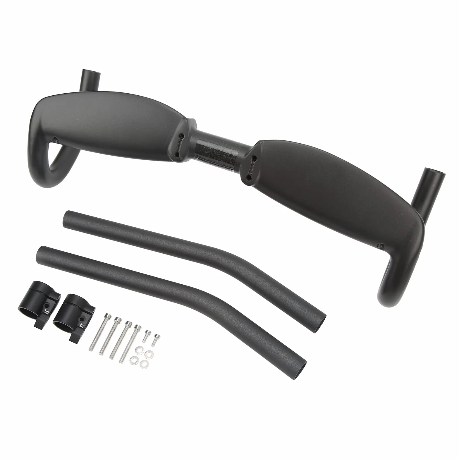 Carbon Fiber Handlebar 31.8mm | 440mm Ergonomic & Secure - Grip Design for Mountain/Road Rides | Lightweight Upgrade with Installation Kit