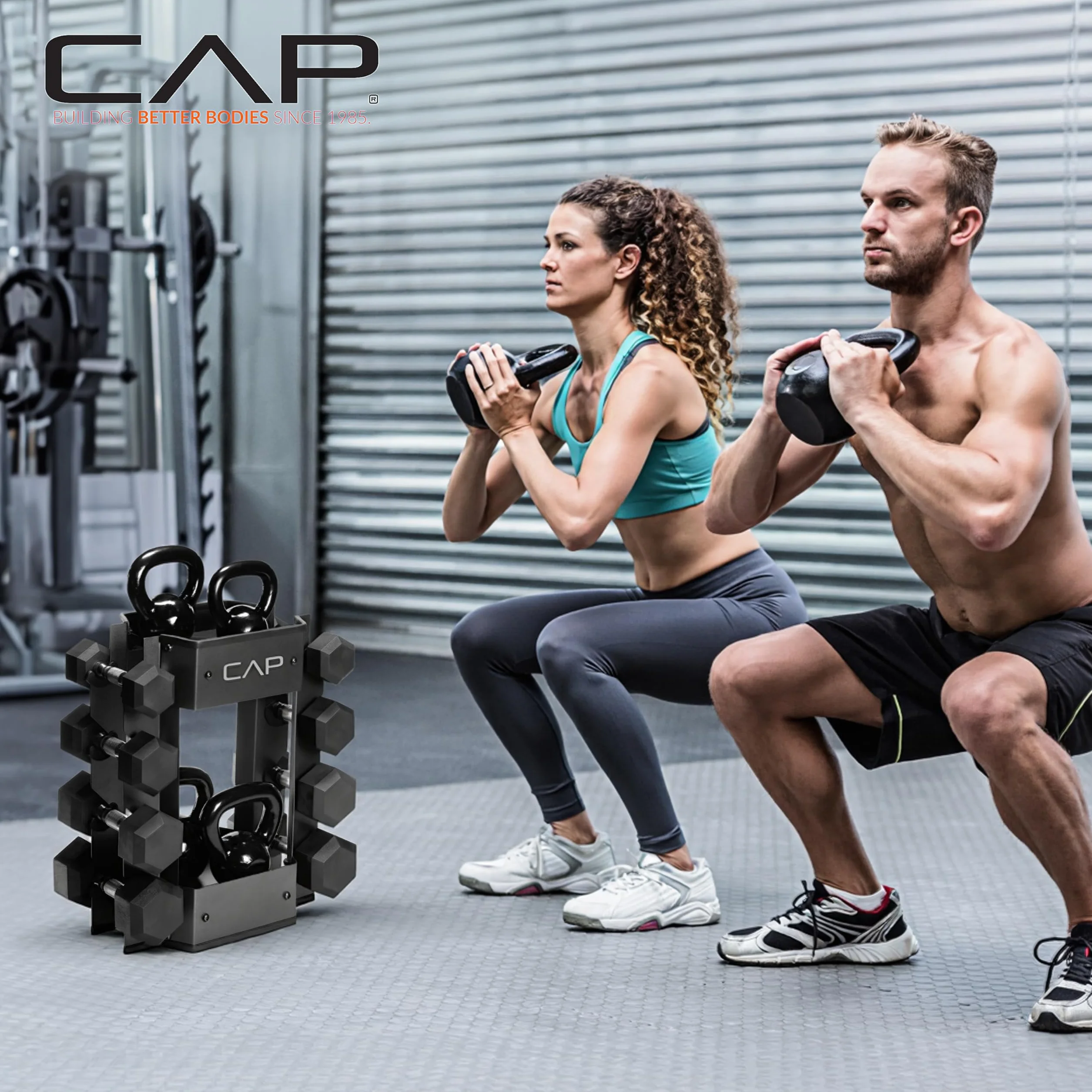 Cap Barbell Stojak do przechowywania hantli i kettlebell