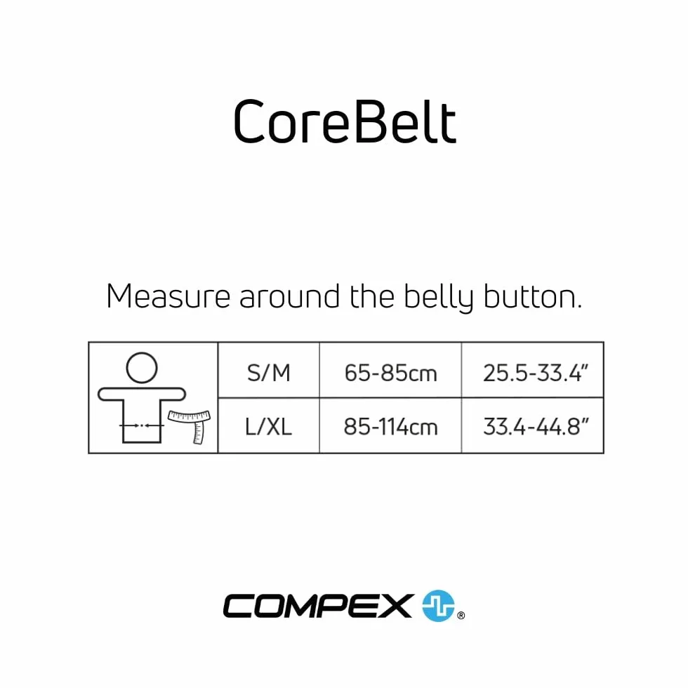 Compex Corebelt 3.0 Pas do poszycia dla dorosłych Unisex, Czarny, L/XL