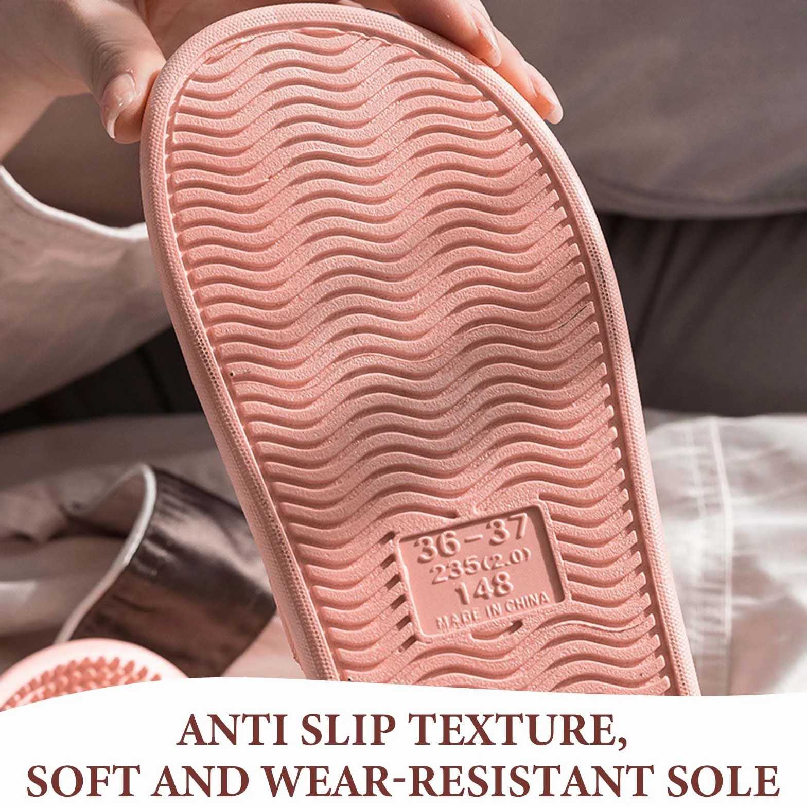 Zimoer Kapcie masujące Buty do masażu stóp Buty z akupresurą Kapcie Sandały dla mężczyzn i kobiet Antypoślizgowe buty Stymulacja refleksyjnych obszarów Ułatwienie fasciitis podeszwowego, szary, 42 EU