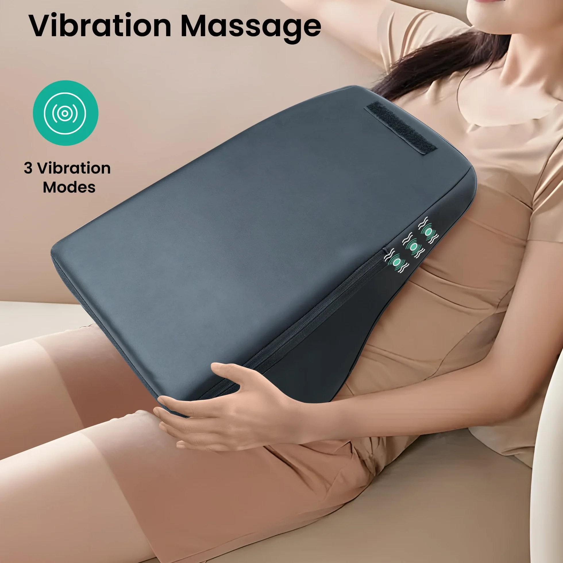 Snailax 4D Shiatsu masażer karku z ciepłem i wibracjami, poduszka do masażu