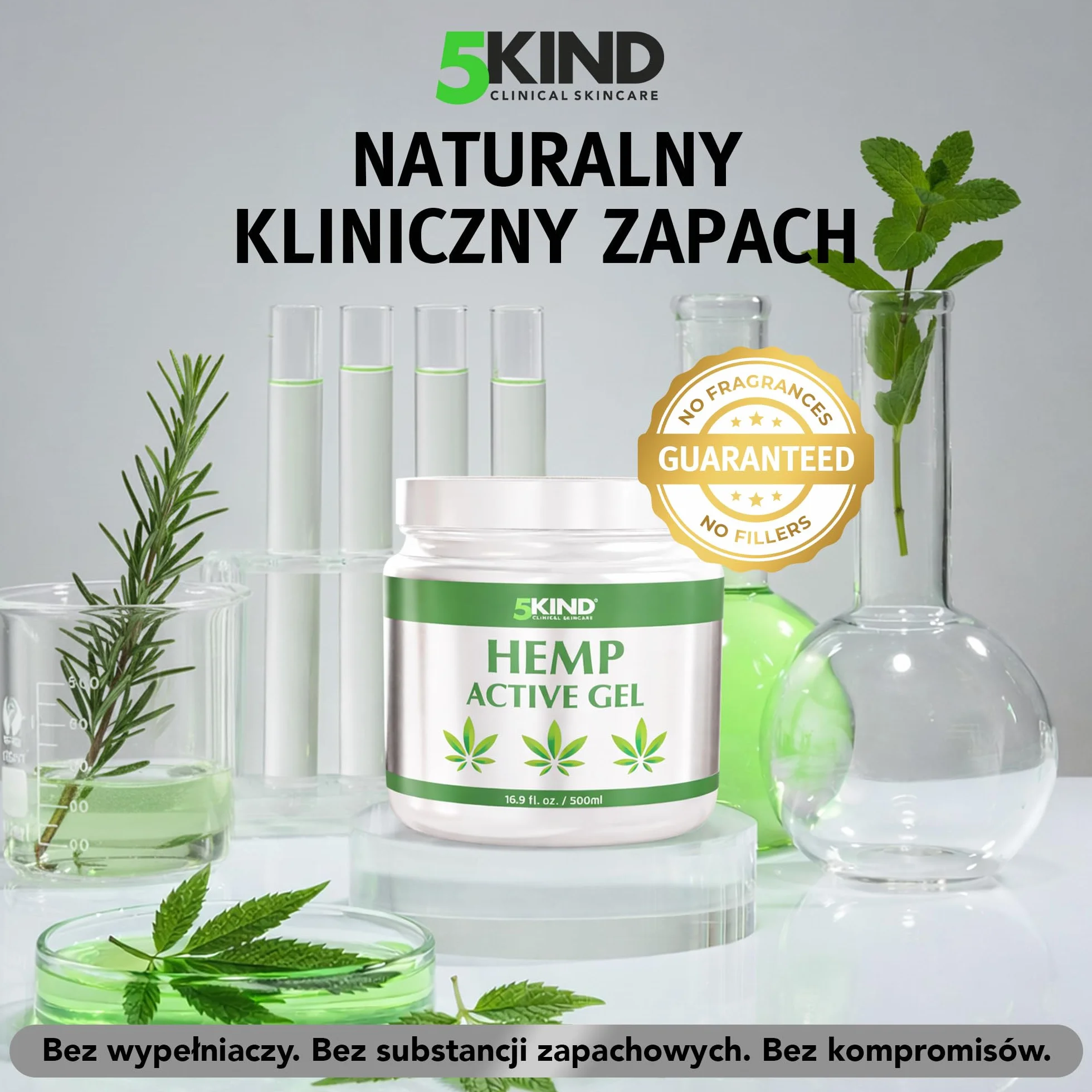 5kind uspokajający aktywny żel konopny do mięśni i stawów – bardzo skuteczna, uspokajająca formuła z olejkiem konopi i naturalnymi ekstraktami, uspokaja stopy, kolana, plecy, ramiona 500 ml