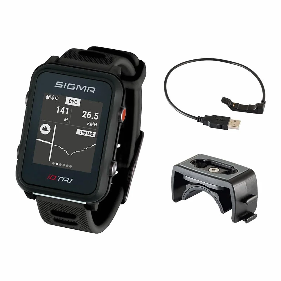 Sigma Sport iD.TRI Triathlon zegarek GPS z trybem treningowym Multisport, tętno na nadgarstku, wodoodporny