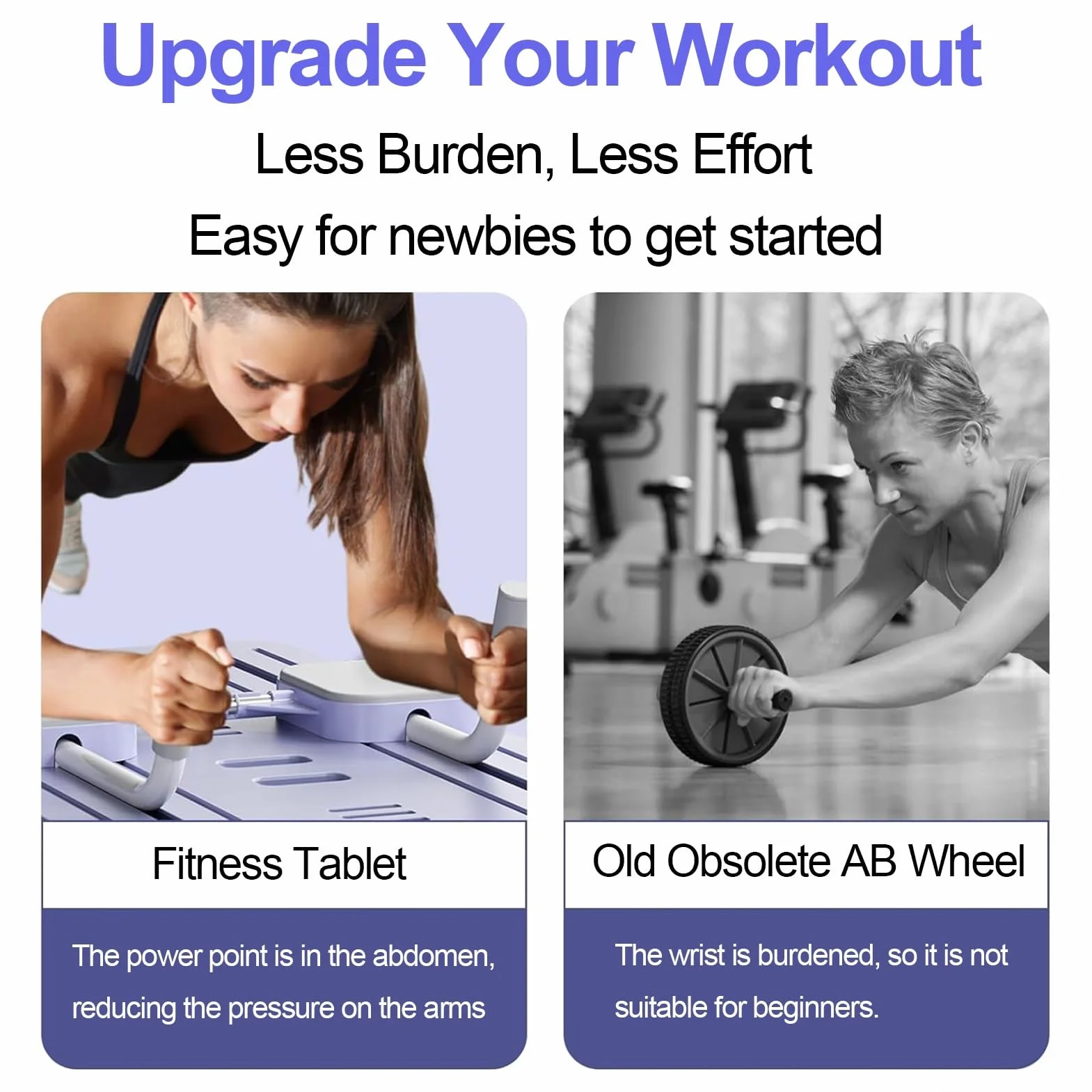 Pilates Reformer Machine Board Set Ab Roller Koło do ćwiczeń Automatyczne odbijanie składana deska do pilatesu Sprzęt do ćwiczeń brzucha z liną oporową i timerem(Różowy bez Uchwytu)