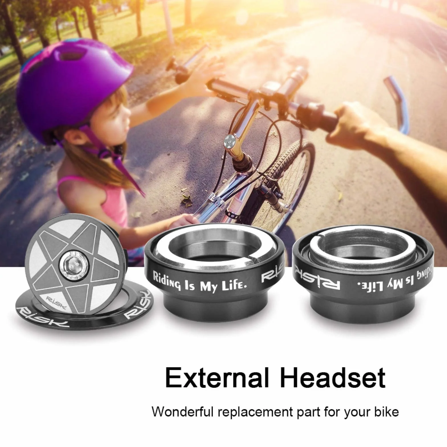 Zestaw słuchawkowy rowerowy, zestaw słuchawkowy rowerowy 34 mm ze stopu aluminium, zestaw słuchawkowy rowerowy 34 mm do łożyska widelca prostego 28,6 mm