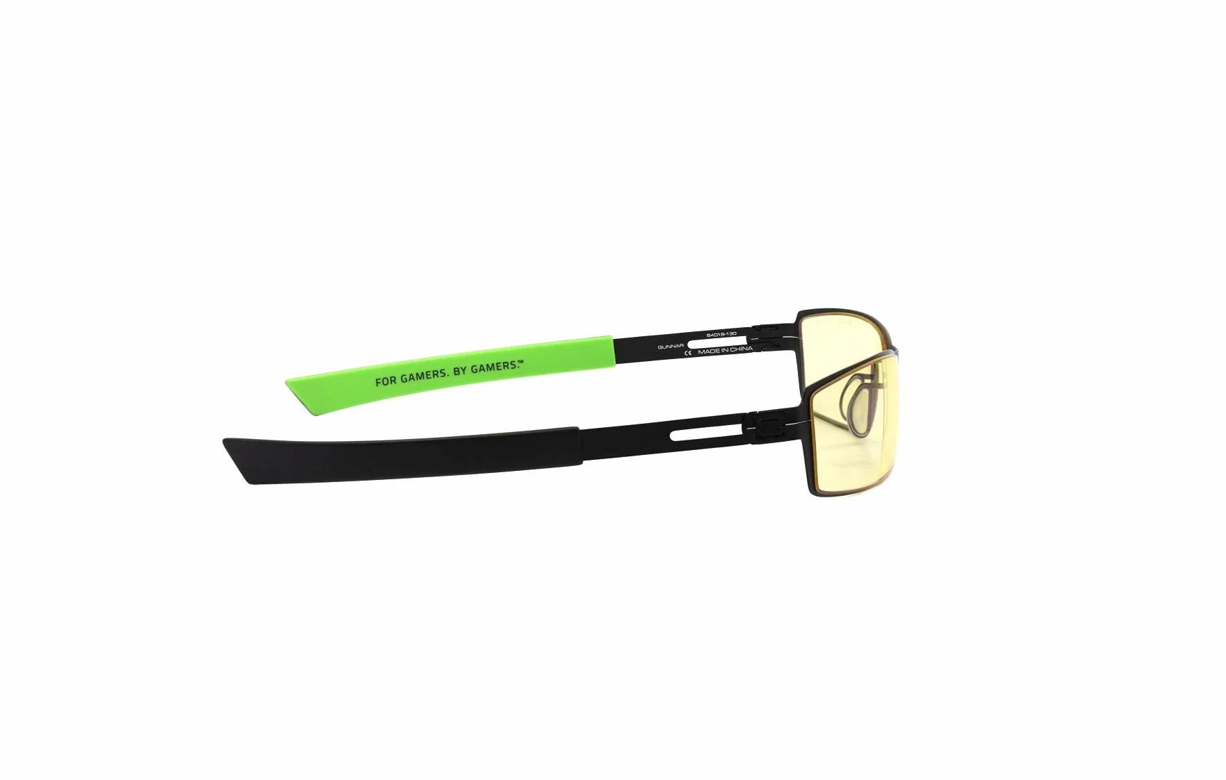 GUNNAR Okulary z Filtrem światła Niebieskiego|do gier dla dzieci age 8-12|Razer FPS Mini Onyx Acid Frame Amber Tint |65% Ochrona przed niebieskim światłem Gaming Glasses