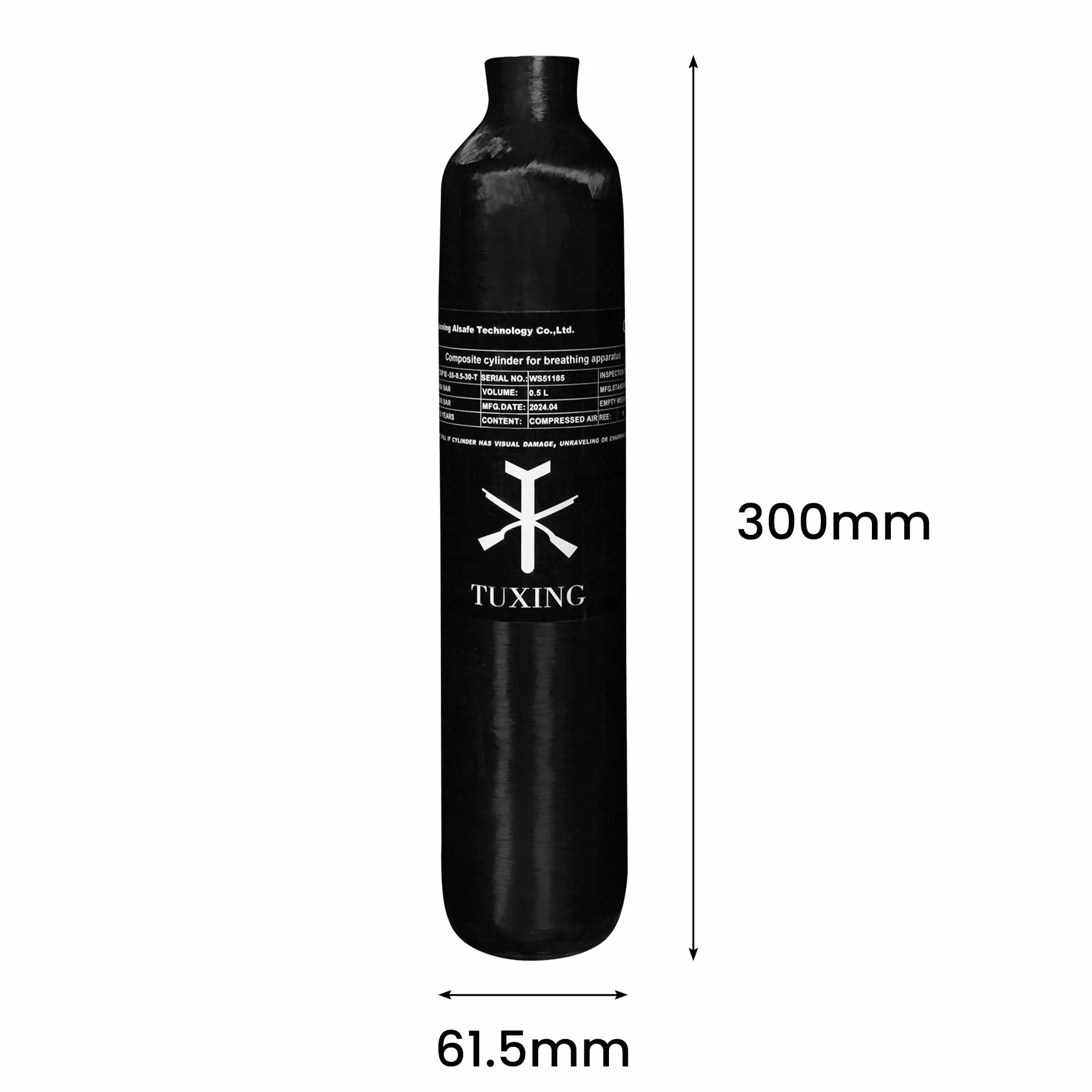 PCP 4500psi Wysokociśnieniowy cylinder kompozytowy z włókna węglowego Air Tank