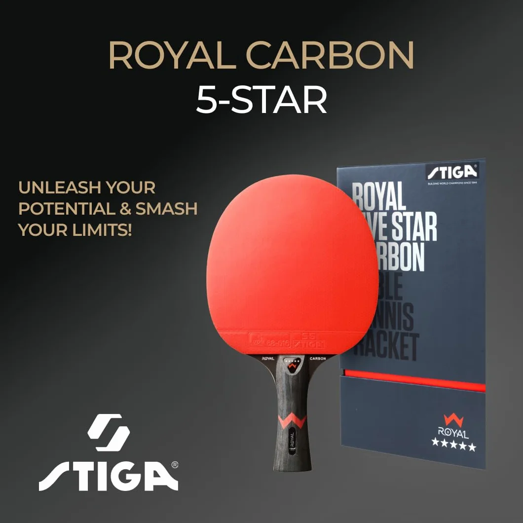 Stiga Pro Carbon 5-gwiazdkowa rakieta do tenisa stołowego czarna/czerwona