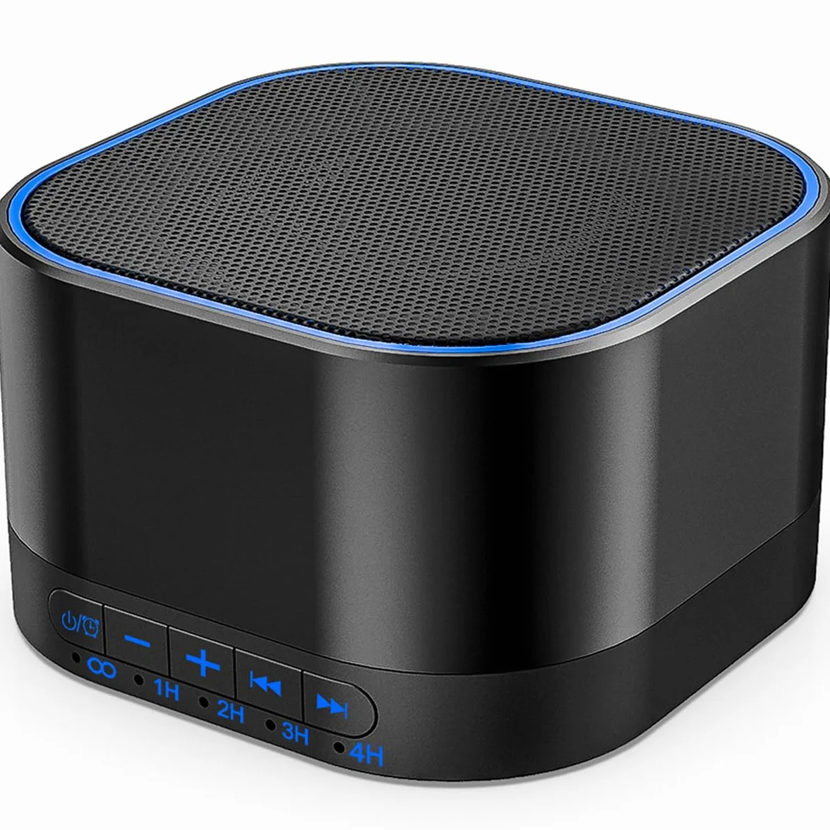 Magicteam Sound Machine White Noise Machine z 20 niezapętlającymi naturalnymi dźwiękami kojącymi i funkcją pamięci, 32 poziomy głośności, zasilany prądem zmiennym lub USB i timerem, terapia dźwiękiem