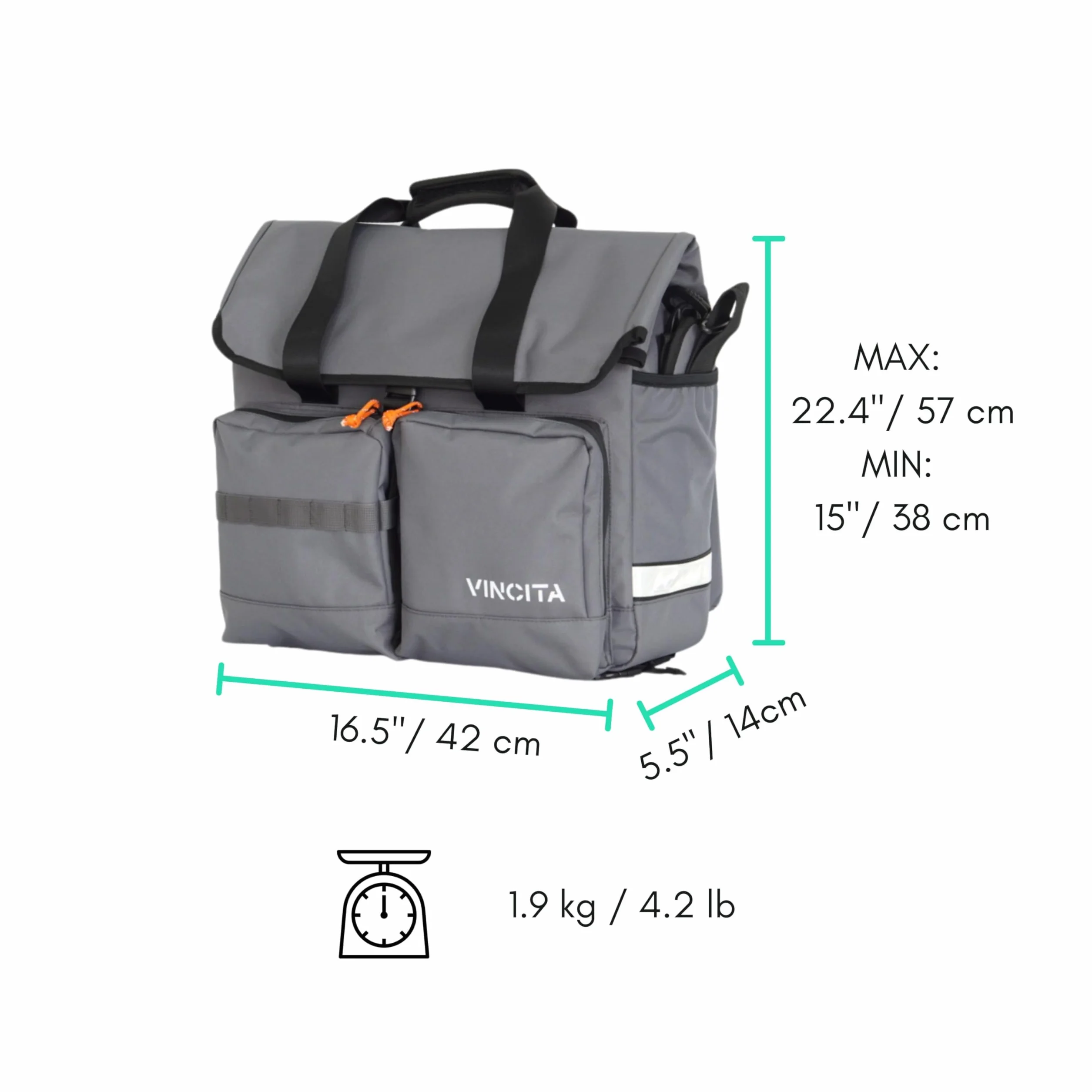 Vincita Voyage Atlas torba na rower składany Brompton ze zdejmowanym ramieniem osłona przeciwdeszczowa pasek na ramię akcesoria rowerowe