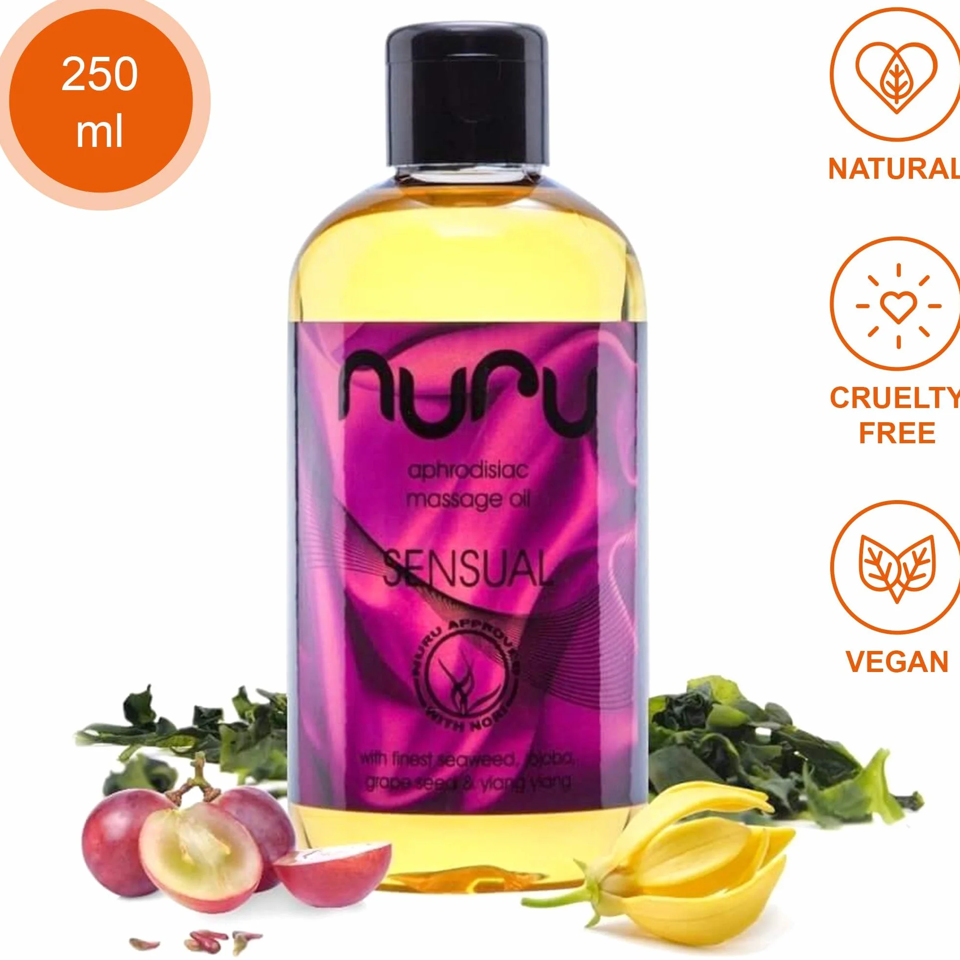 nuru; wielokolorowy; oil; e30566; sensual; erotyczne; olejki; masażu; 7640155980340; masaż; wellness