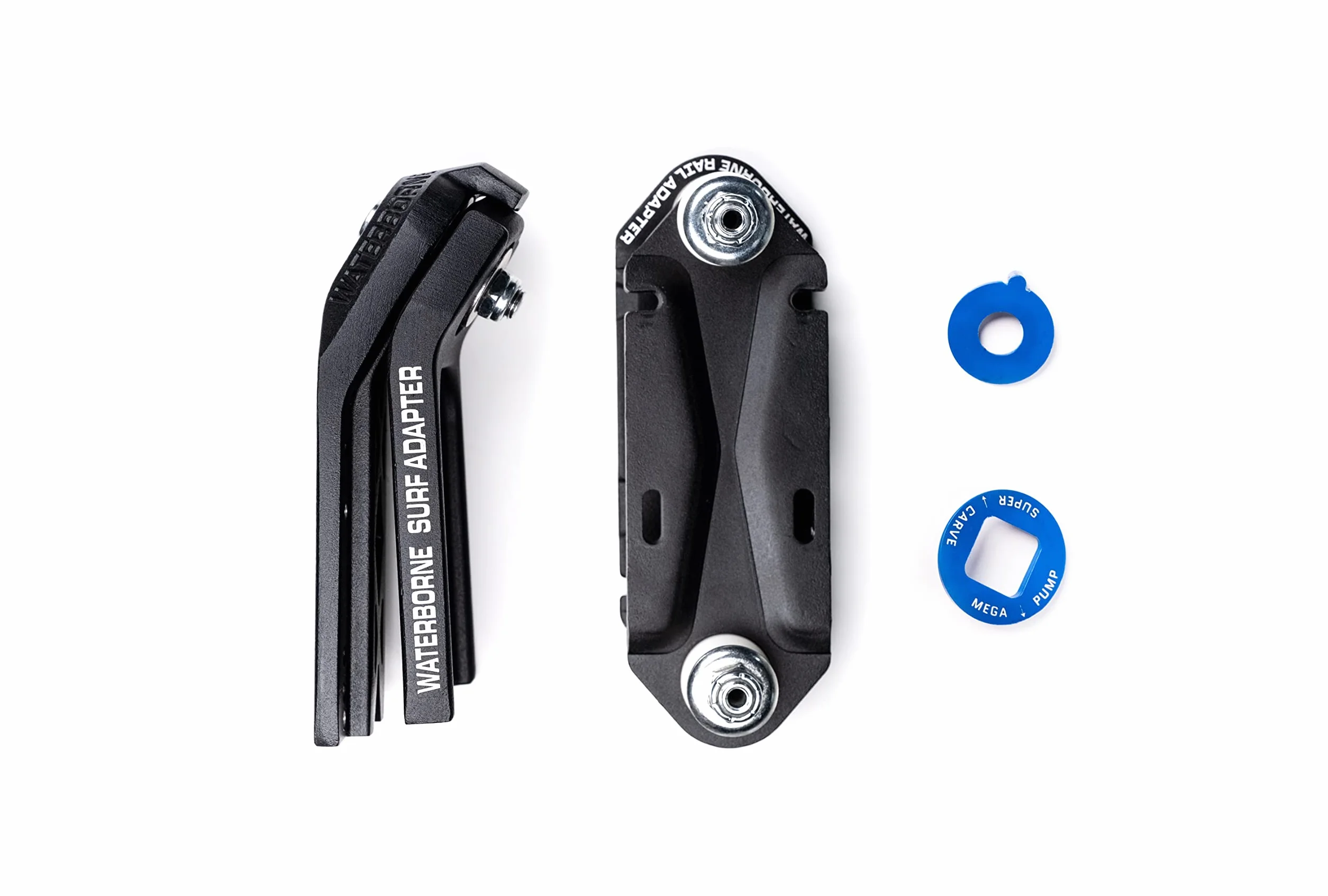 WATERBORNE SKATEBOARDS System FIN - adapter do surfowania i szyny Pakiet wysokiej wydajności - Ciężarówki Surfskate pasują do dowolnej deskorolki - Dostosuj opatentowane płetwy dla 3 trybów jazdy surfingowej - Carving Truck do surfowania
