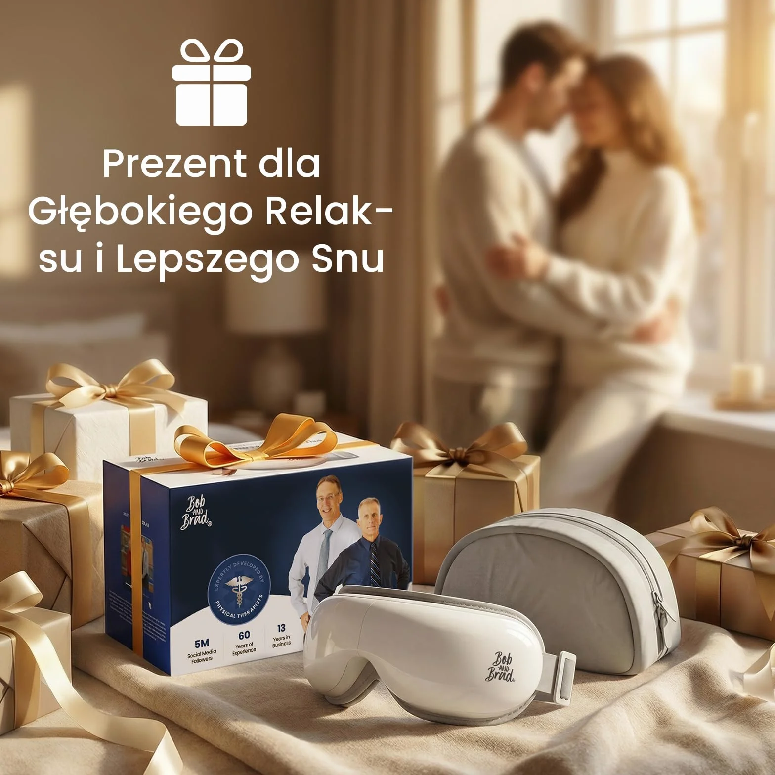 Bob and Brad EyeOasis 3 masażer do oczu z funkcją podgrzewania i chłodzenia, kompresją i muzyką, inteligentna maska na oczy dla zmęczonych i suchych oczu, prezent dla kobiet i mężczyzn