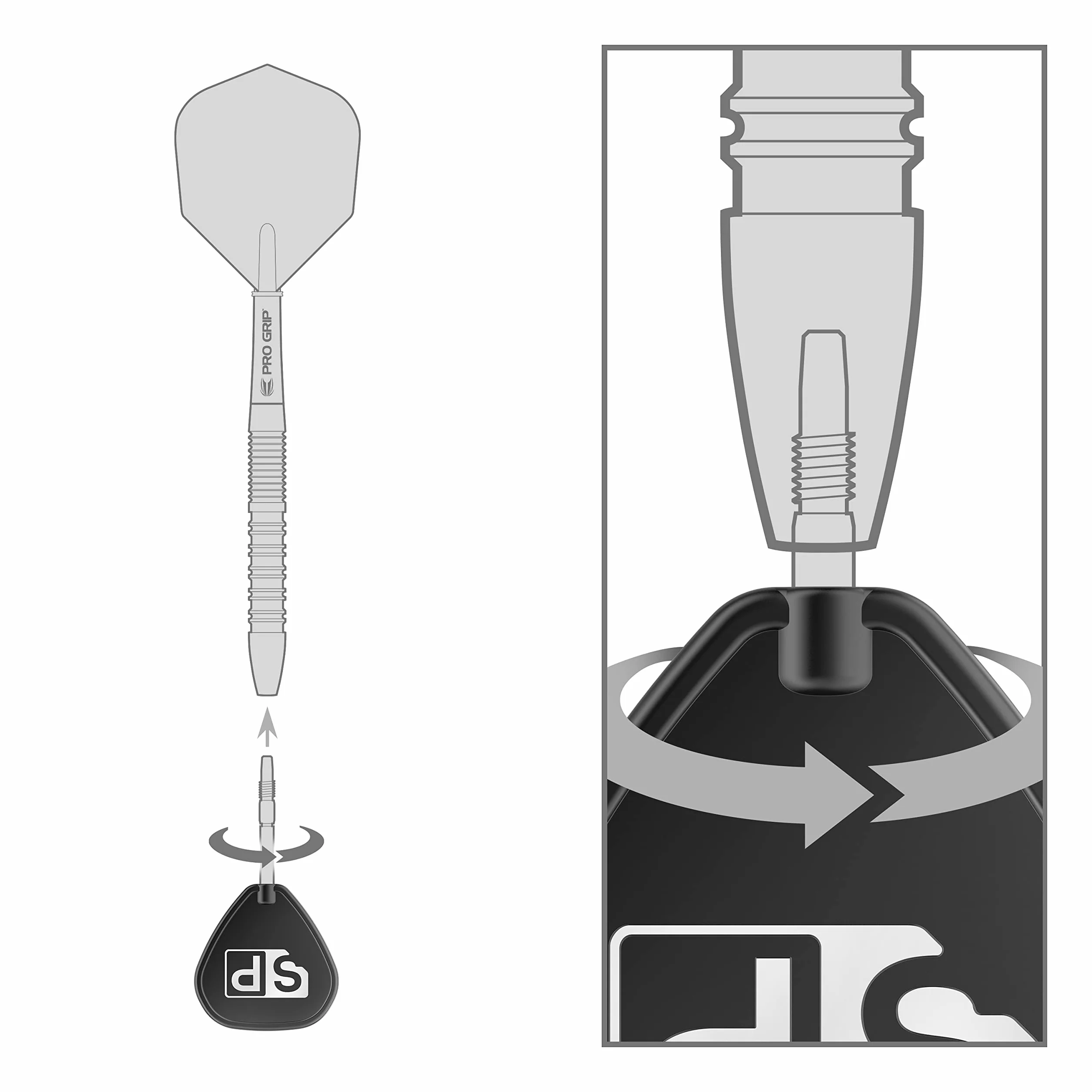 Target Darts Rob Cross Black Edition zestaw rzutek ze stali nierdzewnej 90% wolframu