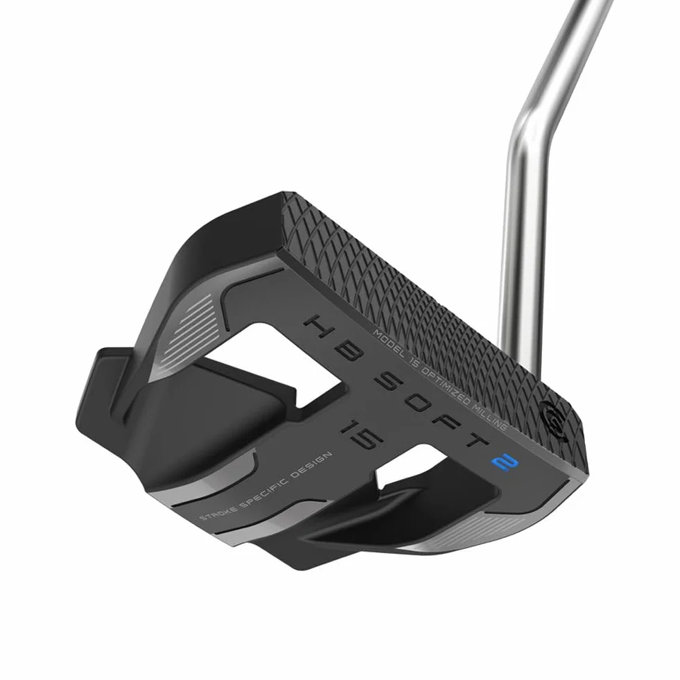 Cleveland Golf HB Soft 2 Putter (Model 15), Black, 34", Single Bend - Oversize Grip, Right Hand