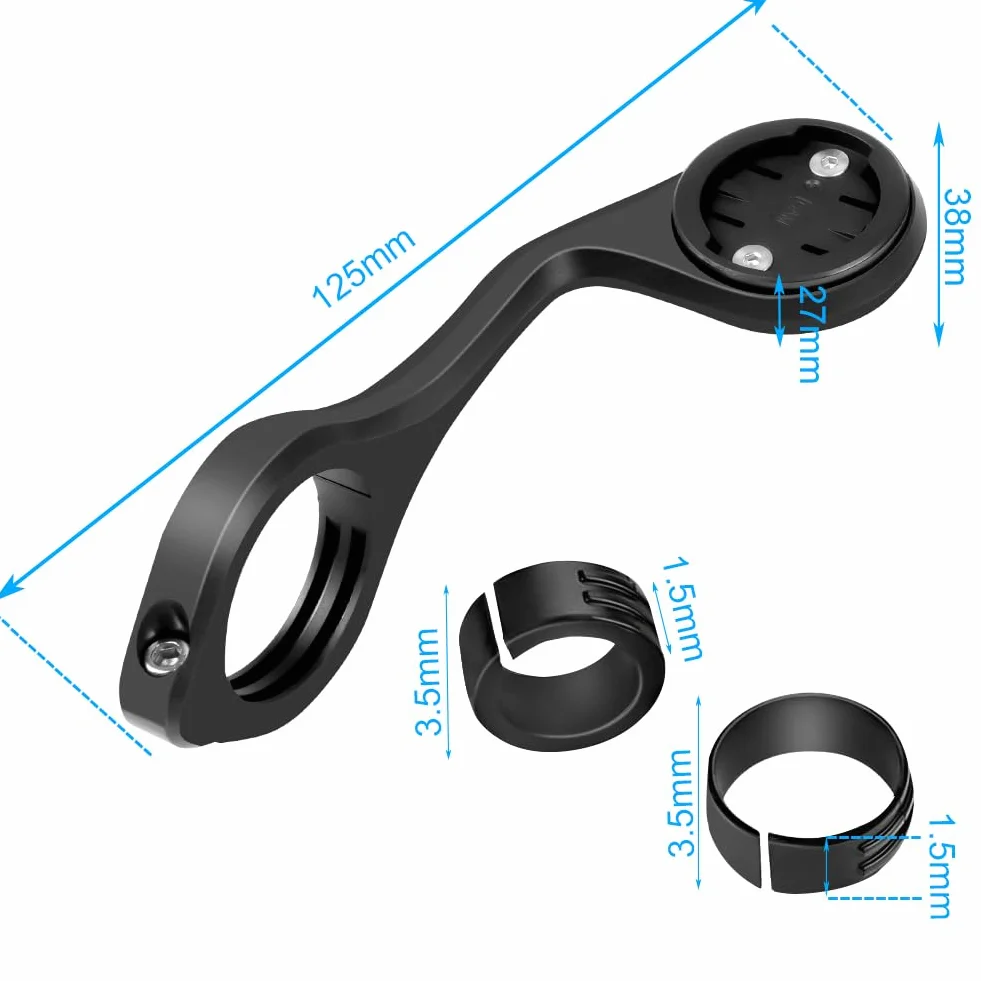 Uchwyt na komputer rowerowy, regulowany przedni uchwyt kompatybilny z Igs Gps Gopro Garmin Edge akcesoria rowerowe do roweru szosowego MTB Bike uchwyt na kierownicę do komputera rowerowego