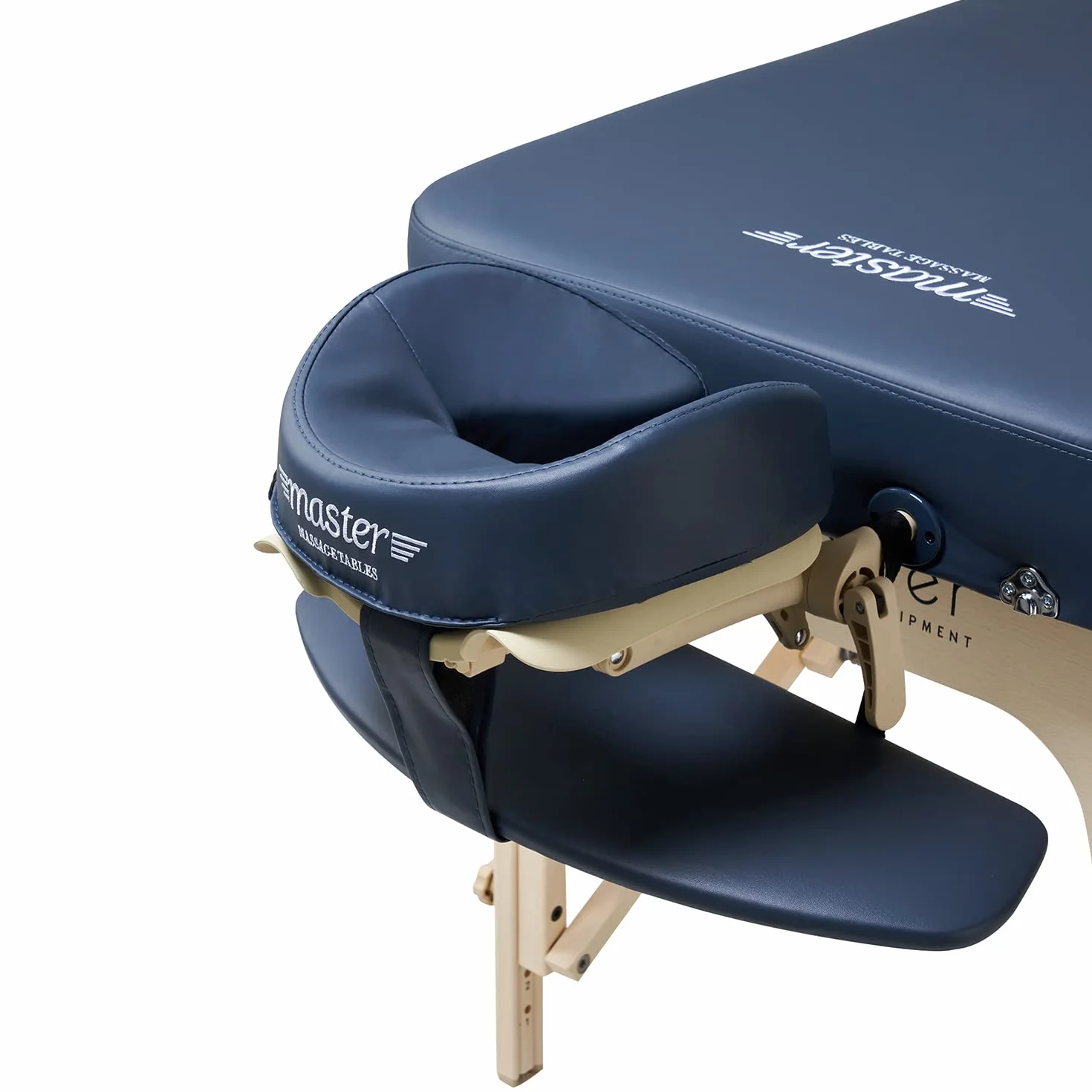 MASTER MASSAGE EQUIPMENT Phoenix Mobil składany leżak do masażu, 71 cm, zintegrowany system ogrzewania, łóżko do masażu, leżanka kosmetyczna, drewno i stół do noszenia, królewski błękit, średni