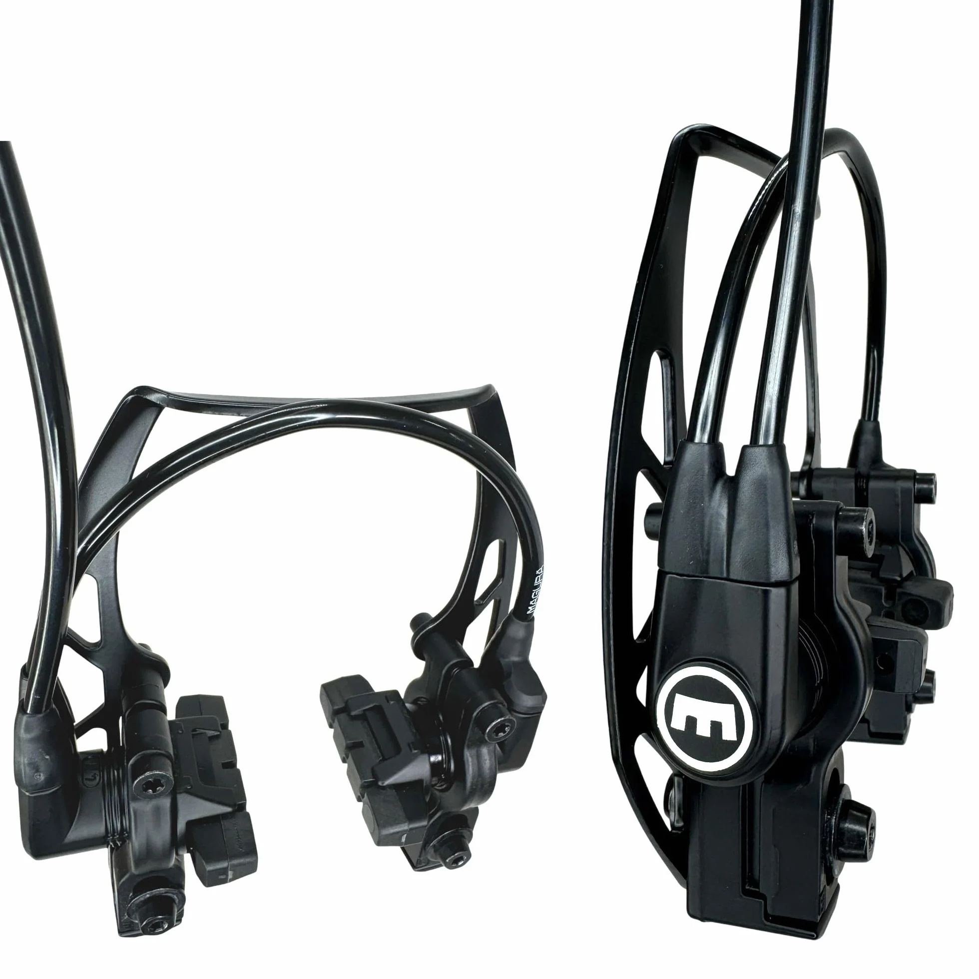 F26 Magura HS11 Hamulce hydrauliczne na felgach rowerowych Carbotecture Easy Mount Set Evo2 Vr+Hr czerwone klocki na felgi aluminiowe