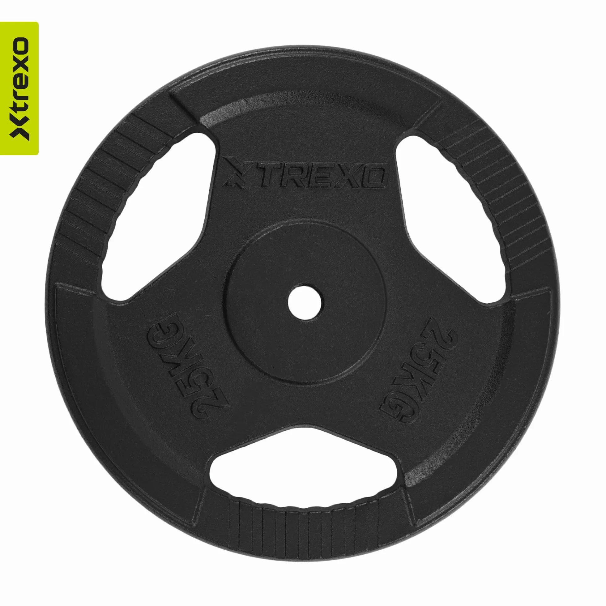 TREXO TRX-ICP001 żeliwna tarcza do sztangi, 1,25 kg, uniwersalna, trwała, z ergonomicznymi uchwytami, kompatybilna z hantlami i uchwytami, do treningu siłowego i funkcjonalnego