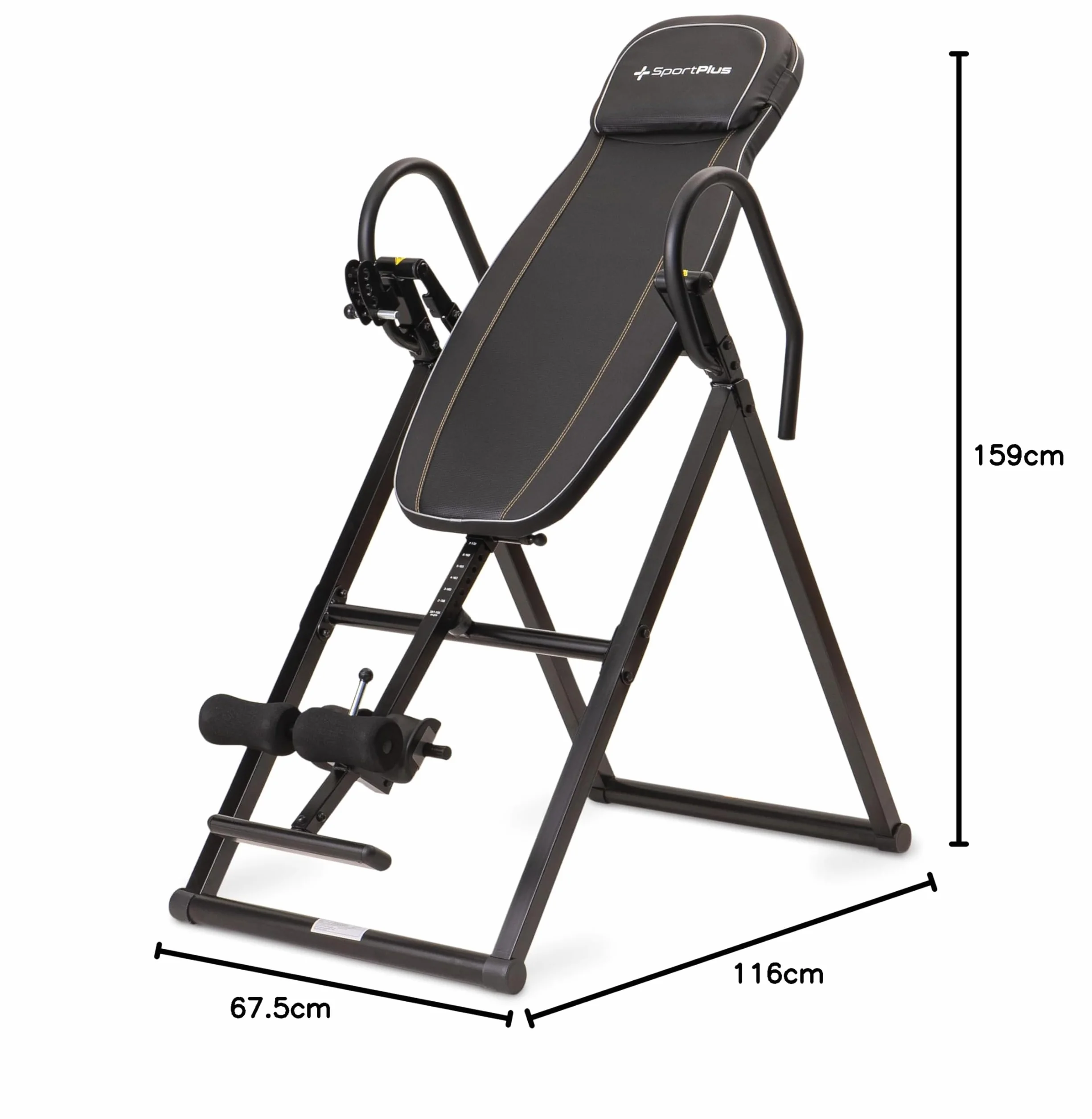 SportPlus SPINEFLEX ławka inwersyjna składana 4 kąty inwersji trenażer grawitacyjny do 135 kg