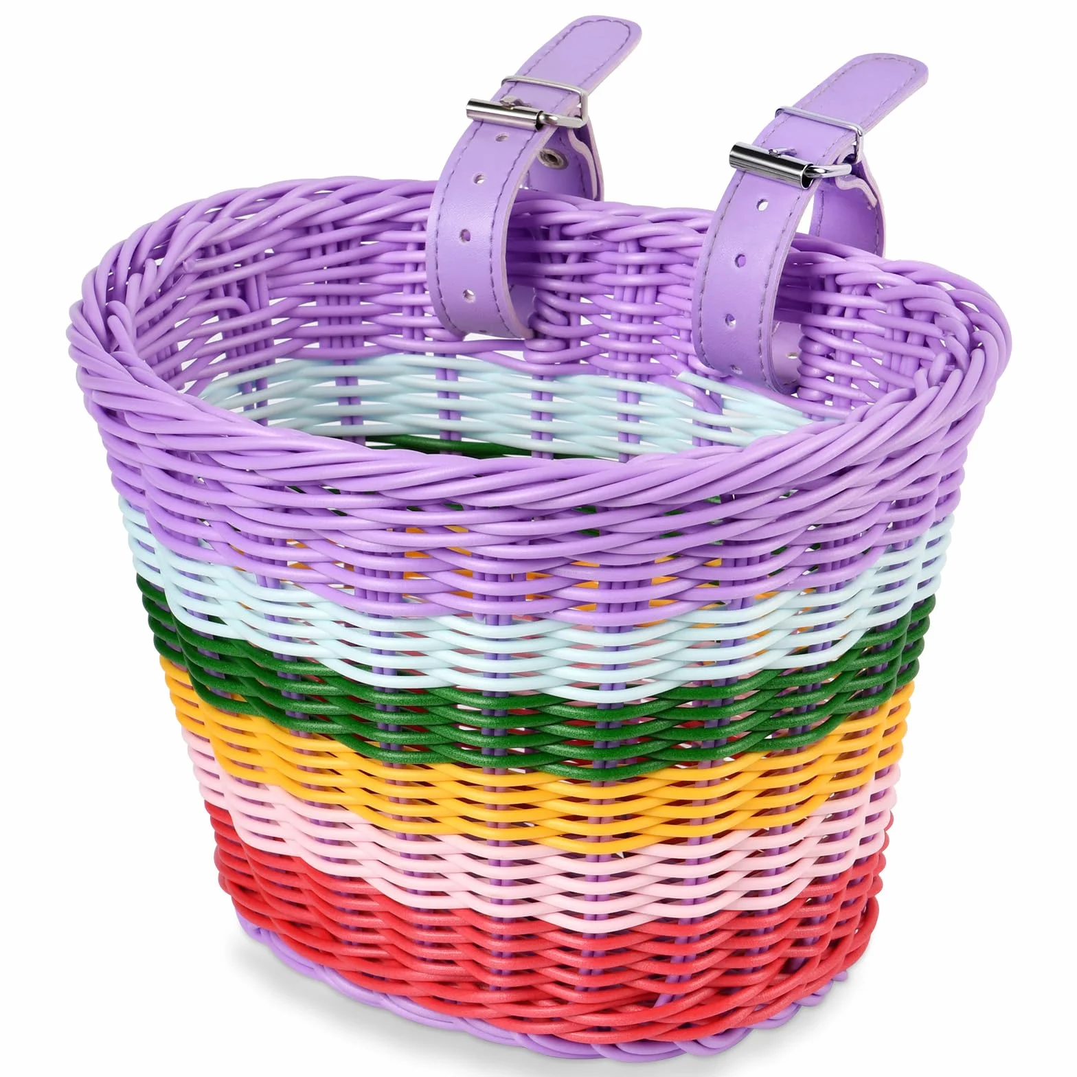 flintronic Kosz rowerowy dla dzieci, ręcznie pleciony, dla dziewczynek, chłopców, dzieci, z akcesoriami rowerowymi