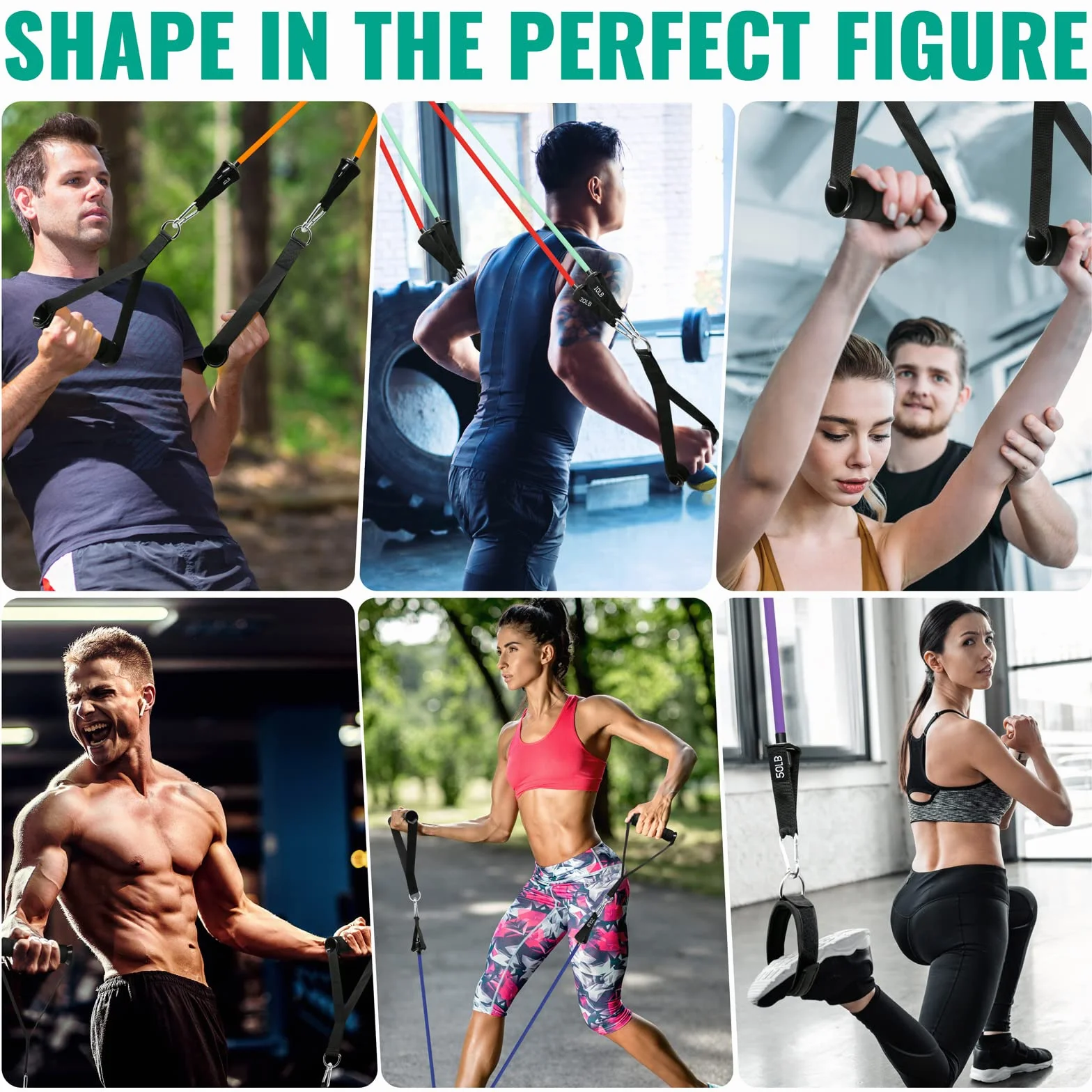 Aihoye Taśmy oporowe do ćwiczeń, zestaw taśm oporowych, opaski fitness, taśmy stretchowe do ćwiczeń, taśmy oporowe, do drzwi, do ćwiczeń