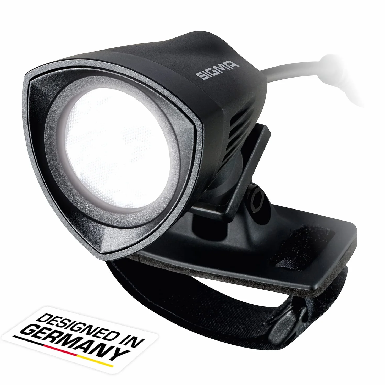 SIGMA Buster 2000 HL | Mocne oświetlenie kasku | Helmet Light 2000 Lumens | Światło na kask rowerowy z 7 profili Modi | Bezpieczne przywiązanie do kasku rowerowego | Kolor: czarny