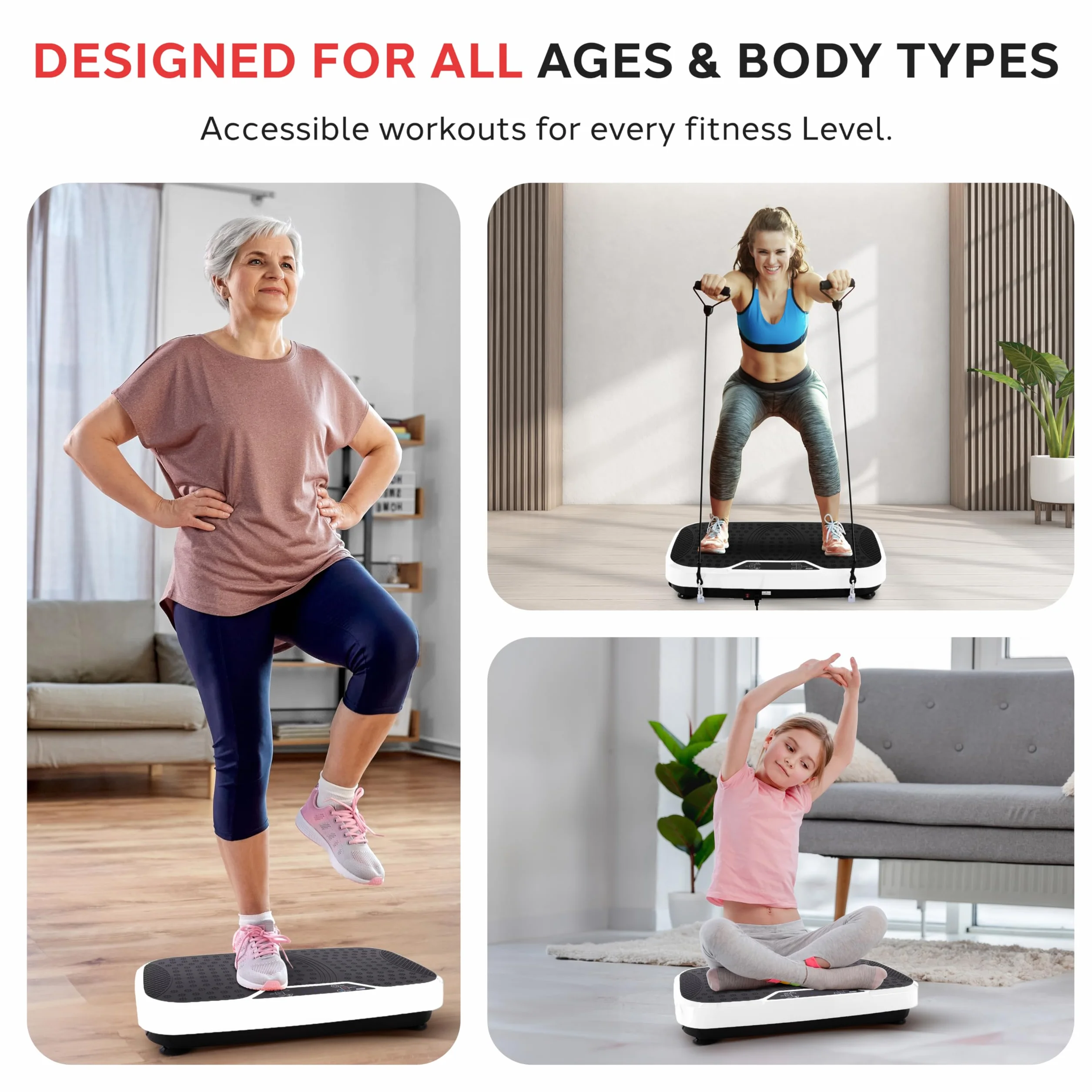 Hurtle Fitness maszyna do ćwiczeń wibracyjnych - domowa siłownia całościowa maszyna do ćwiczeń trener ćwiczeń szybka utrata masy ciała z taśmami oporowymi łatwy do przenoszenia pilot zdalnego