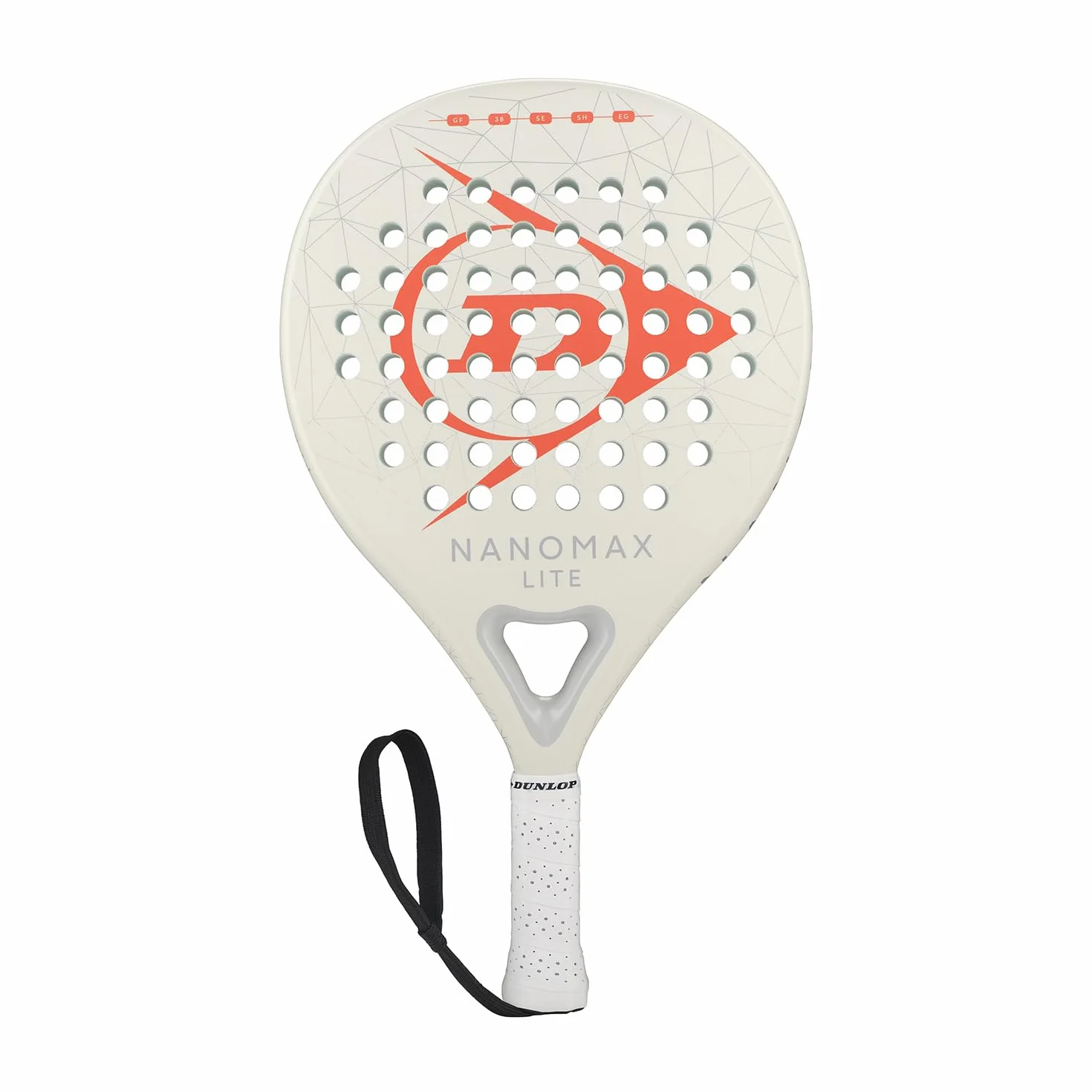 DUNLOP Padel Bat Nanomax Lite – hybrydowa ramka grafitowa – średni balans miękki rdzeń EVA, lekki kij sterujący
