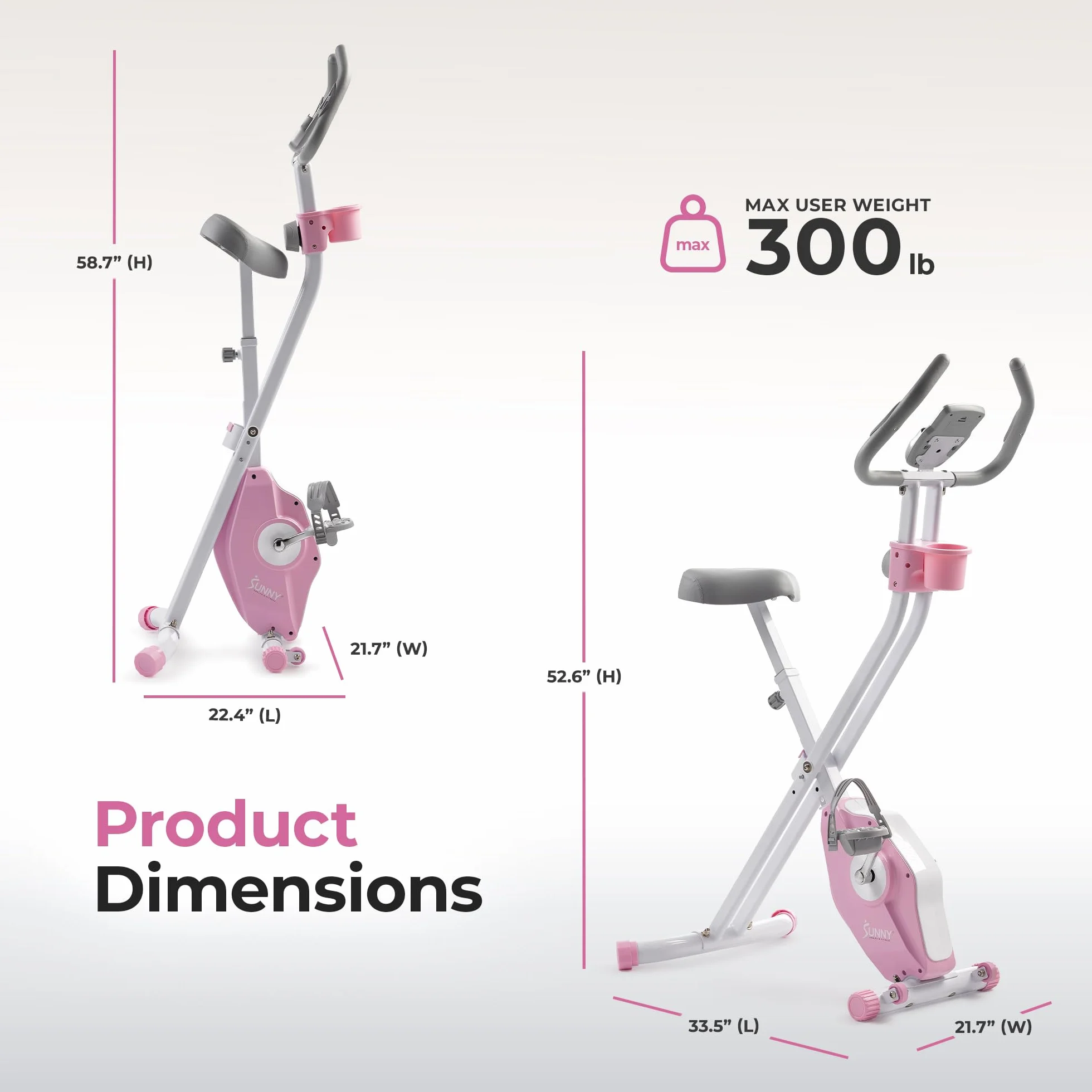 Sunny Health & Fitness X-Bike Pro Składany Rower Treningowy Magnetyczny 136 kg 14-Stopniowy Opór