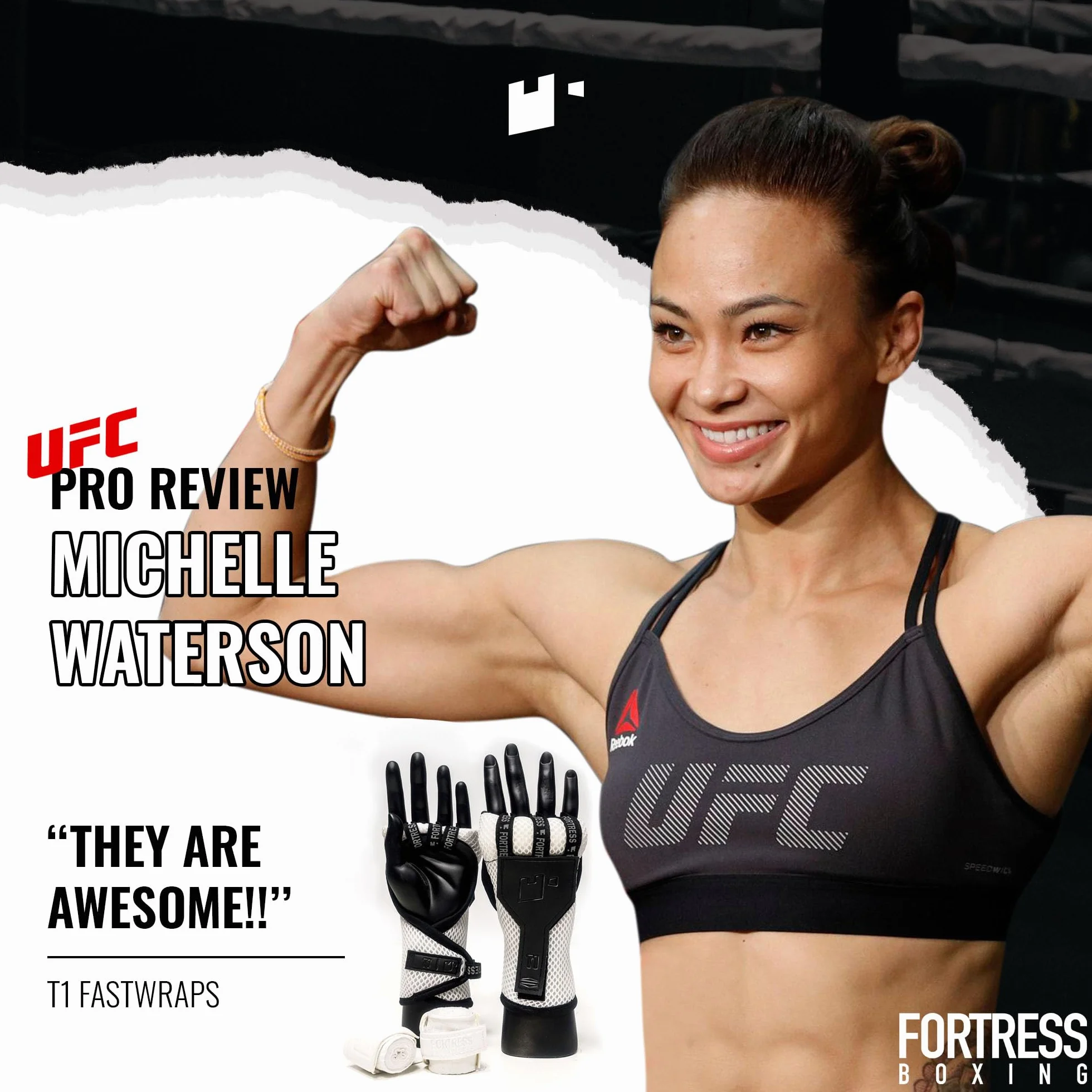 Fortress Boxing Wraps - T1 Fastwraps do kickboxingu, Muay Thai, MMA - opatentowany design owijki ręczne
