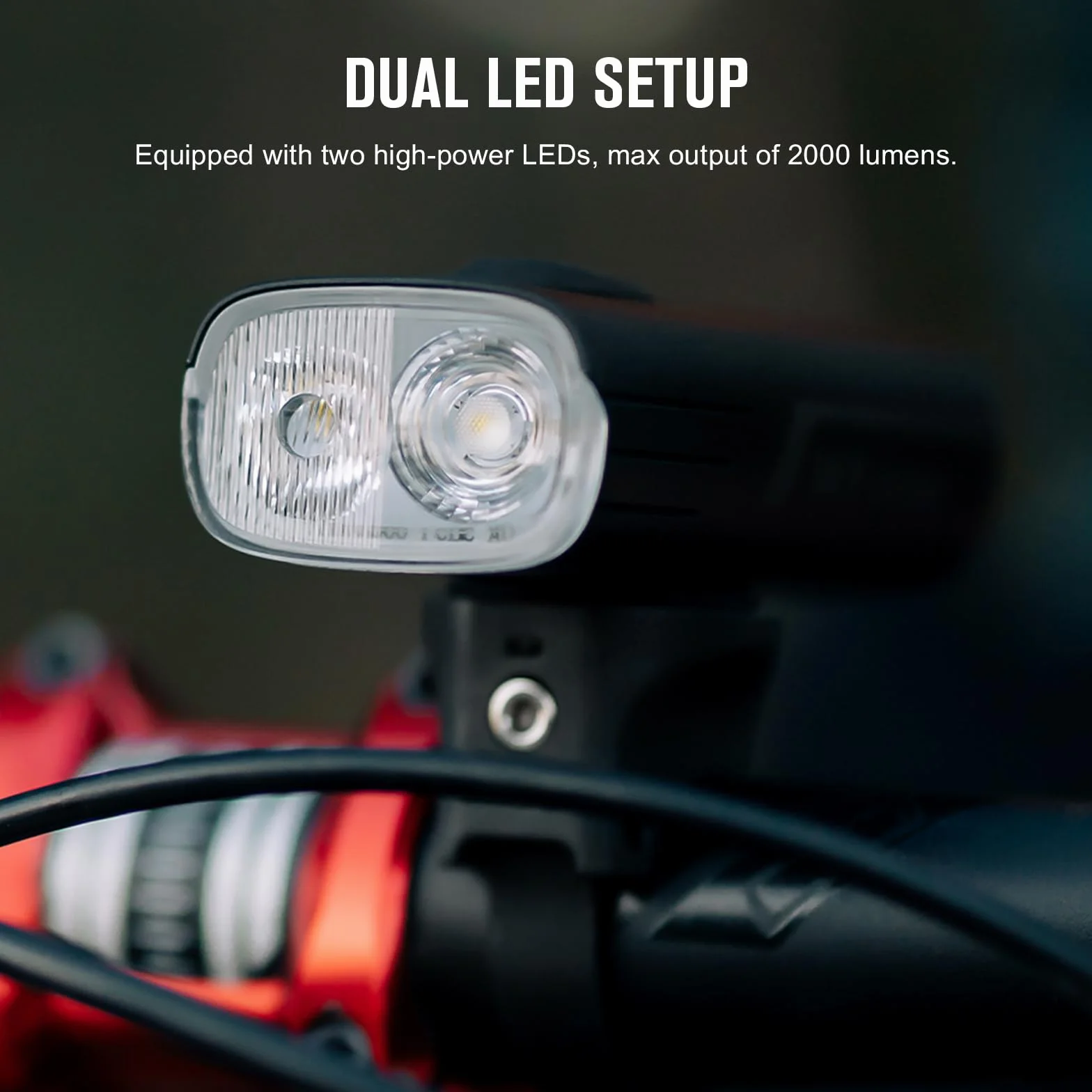OLIGHT RN 2000 Mocne oświetlenie przednie 2000 lumenów 170 metrów długa żywotność 6 trybów z bezprzewodowym pilotem do rowerów górskich