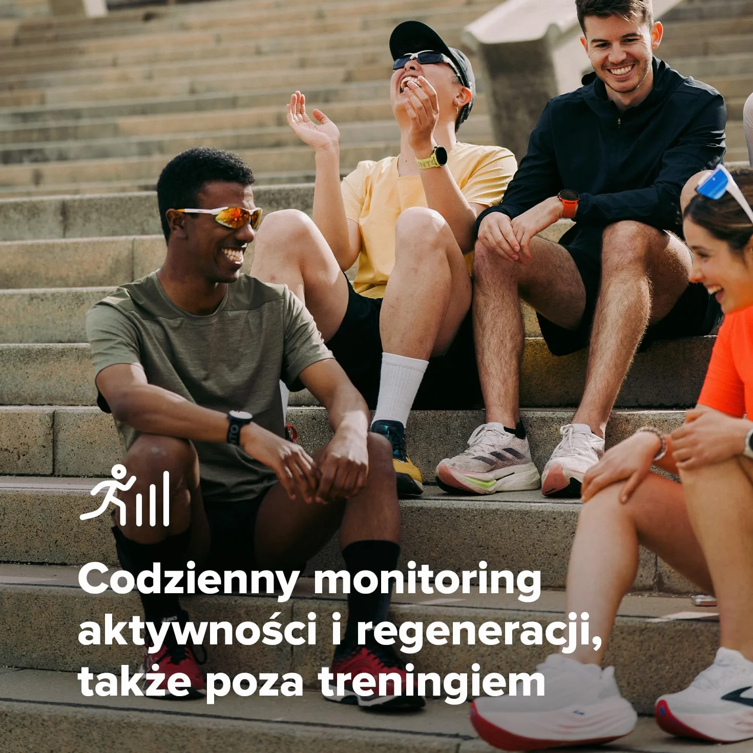 SUUNTO Run zegarek do biegania GPS, ekran dotykowy AMOLED 1,32", lekki, multisport, monitor aktywności, precyzyjny GPS, śledzenie tętna/snu, czas pracy baterii 12 dni, pamięć muzyczna 4 GB offline