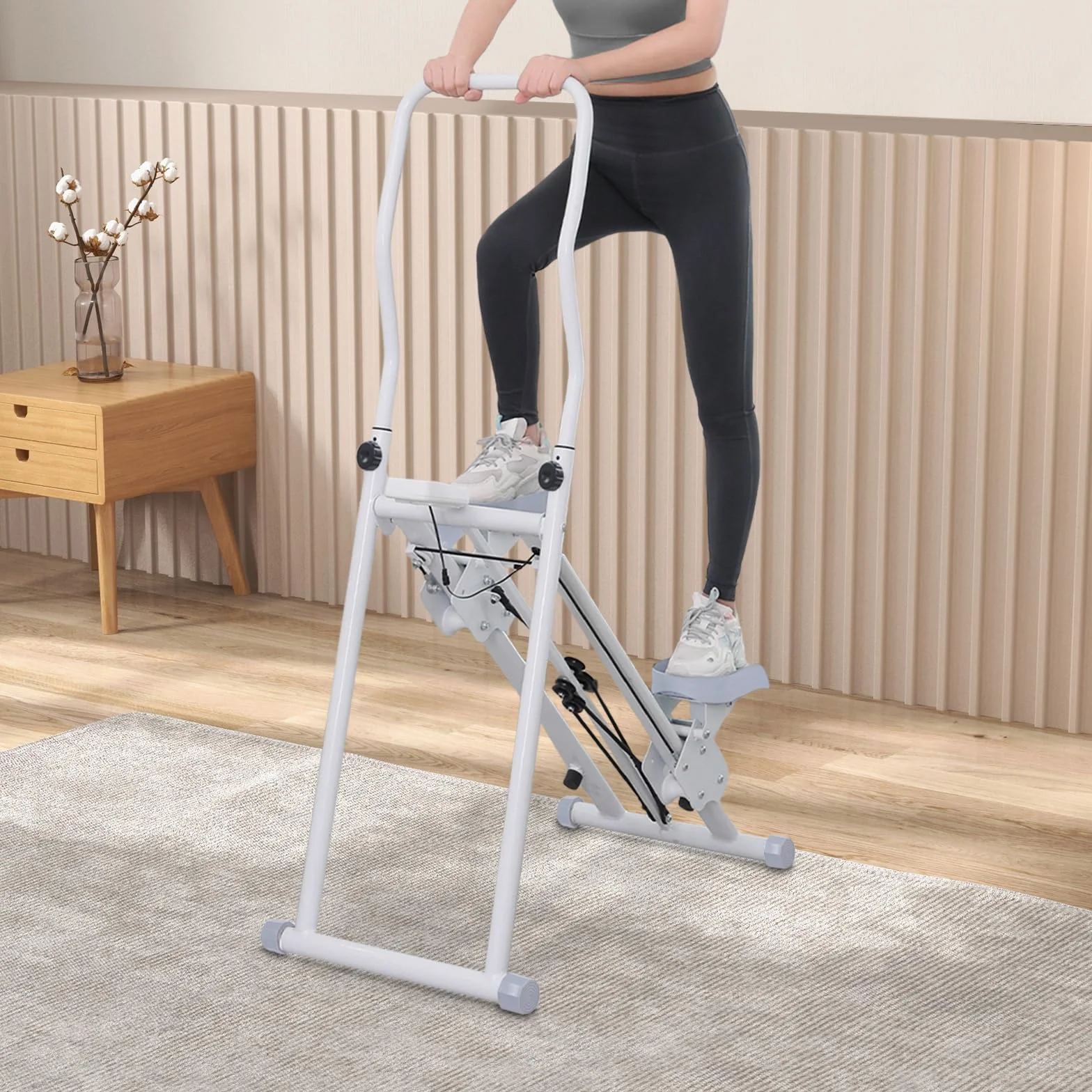 Przenośny orbitrek stepper składany z regulacją wysokości, ekran LCD, obciążenie 150 kg