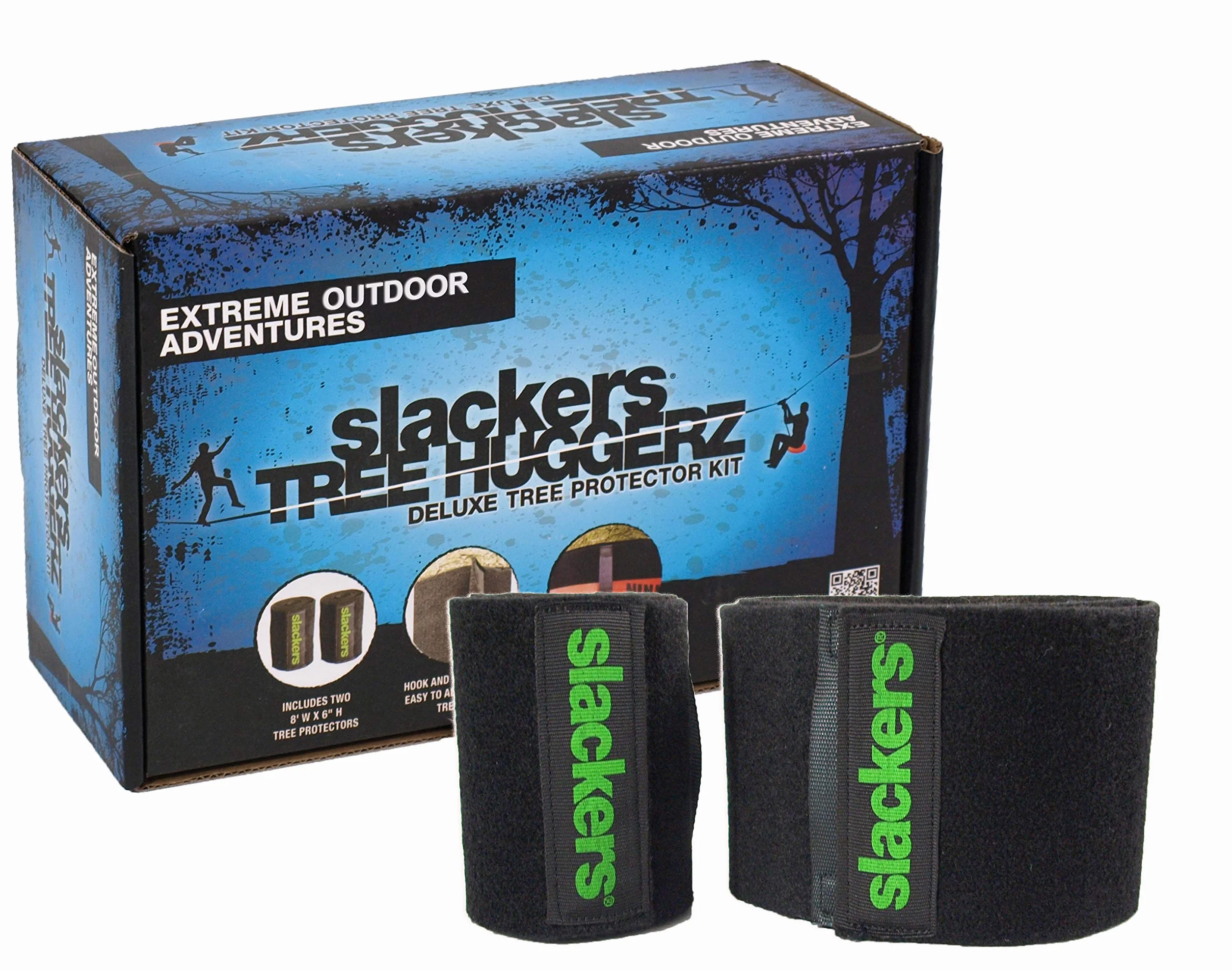 Slackers USA 980011 zestaw do ochrony drzewa, do Slackline, Ninja Line, zestaw na 2 drzewka